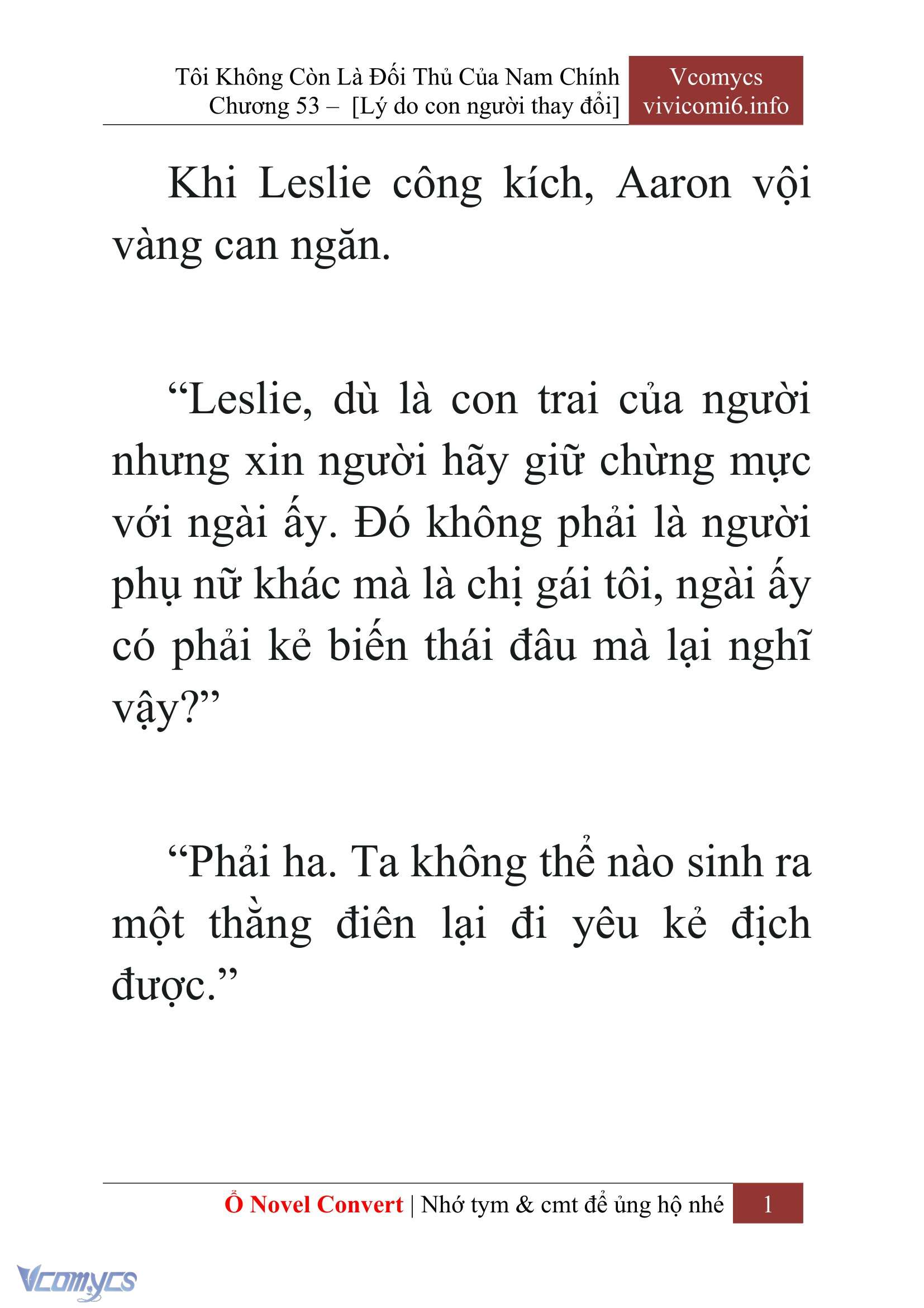 [Novel] Tôi Không Còn Là Đối Thủ Của Nam Chính Chap 53 - Trang 2