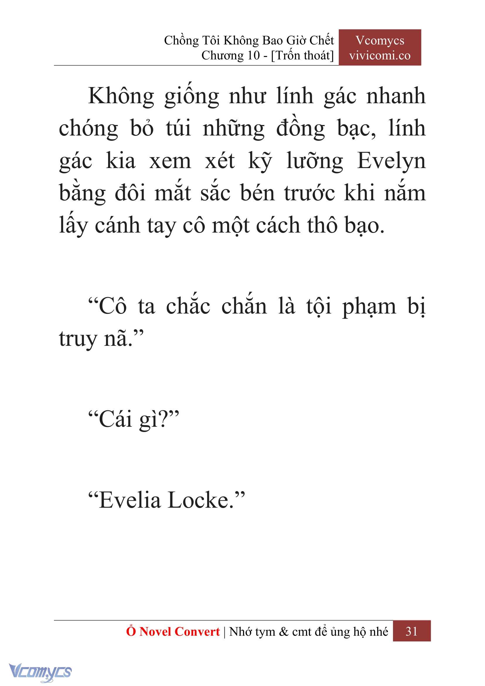 [Novel] Chồng Tôi Không Bao Giờ Chết Chap 10 - Trang 2