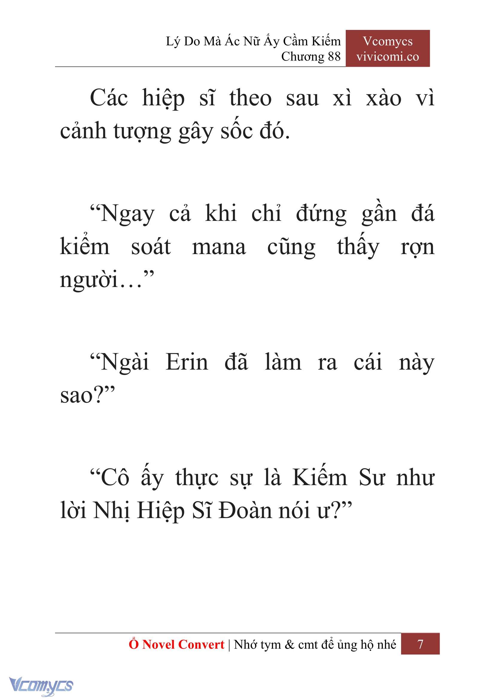 [Novel] Lý Do Mà Ác Nữ Ấy Cầm Kiếm Chap 88 - Trang 2