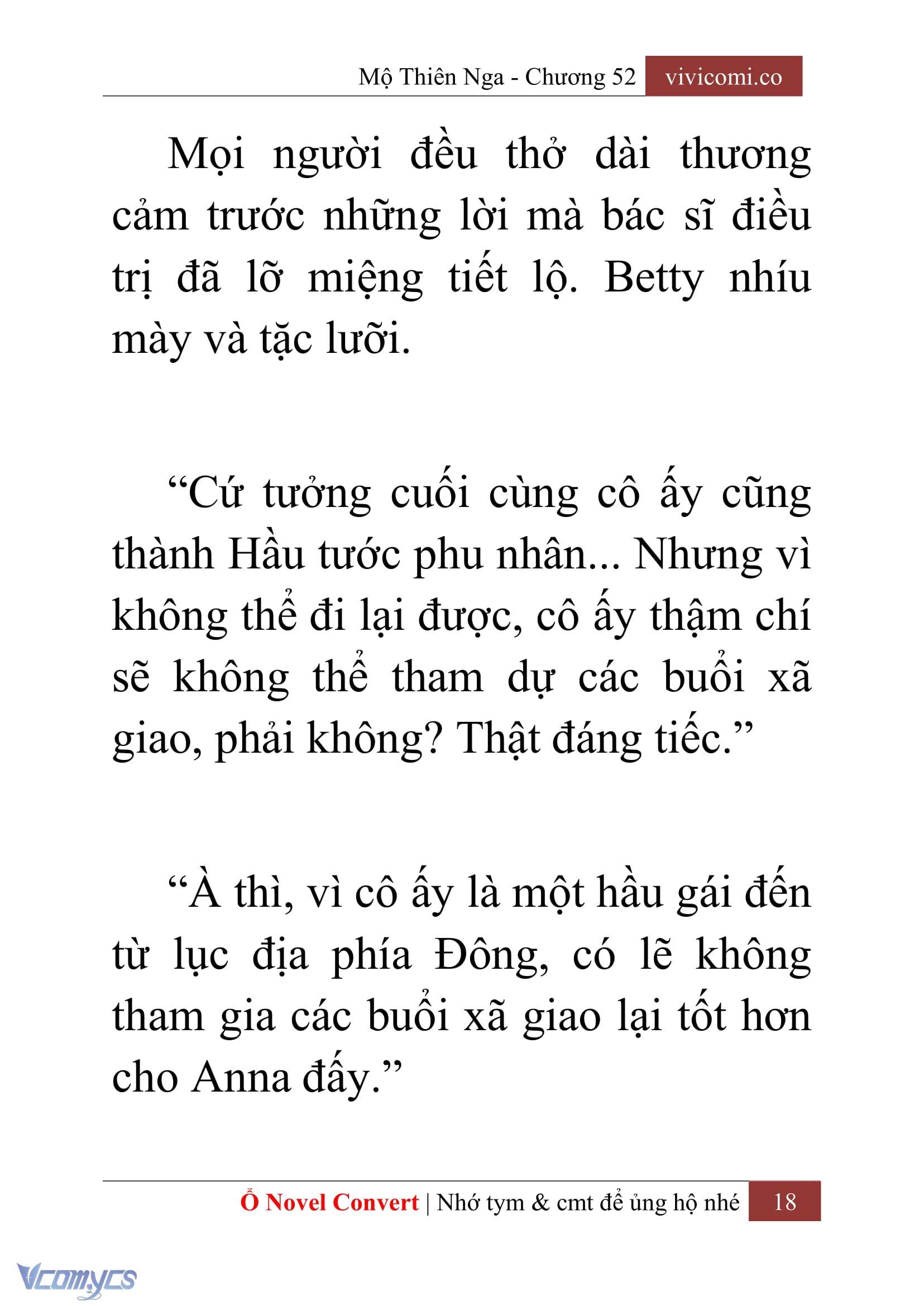 [Novel] Mộ Thiên Nga Chap 52 - Next Chap 53
