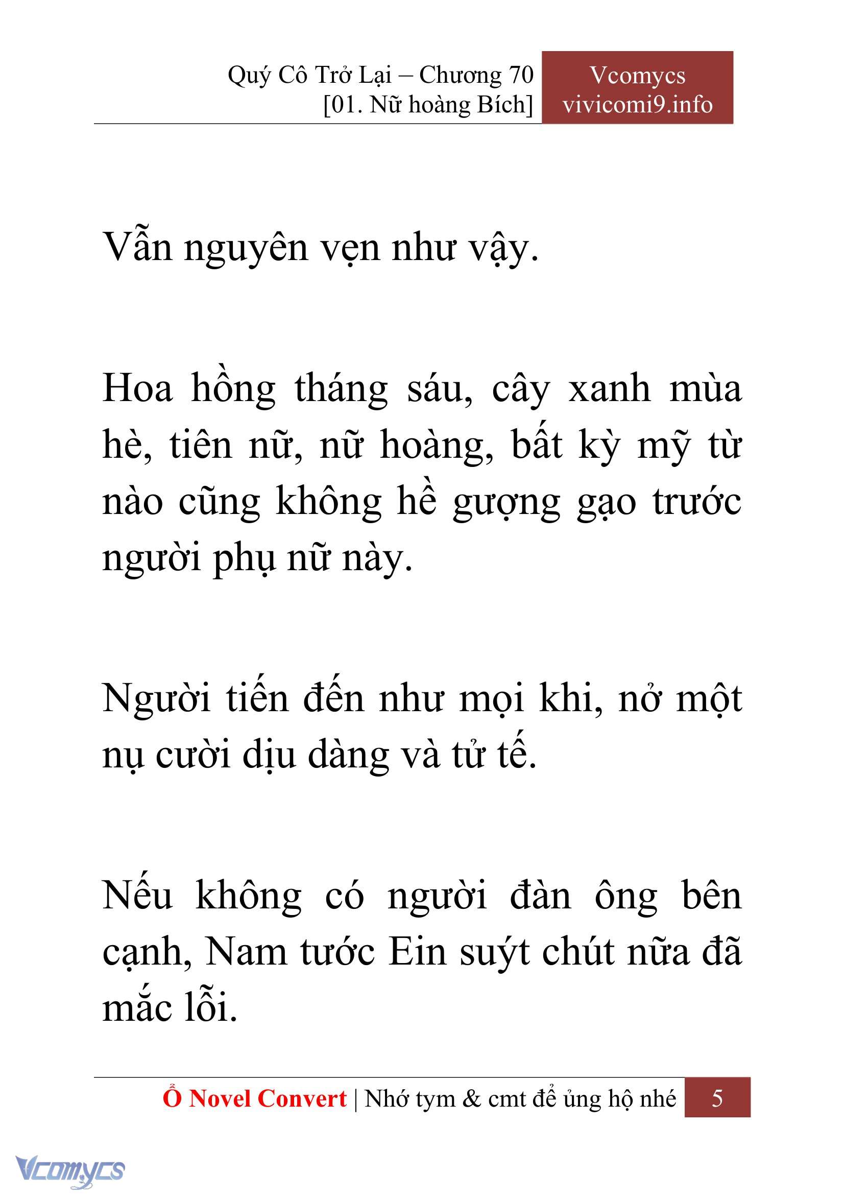 [Novel] Quý Cô Trở Lại Chap 70 - Trang 2