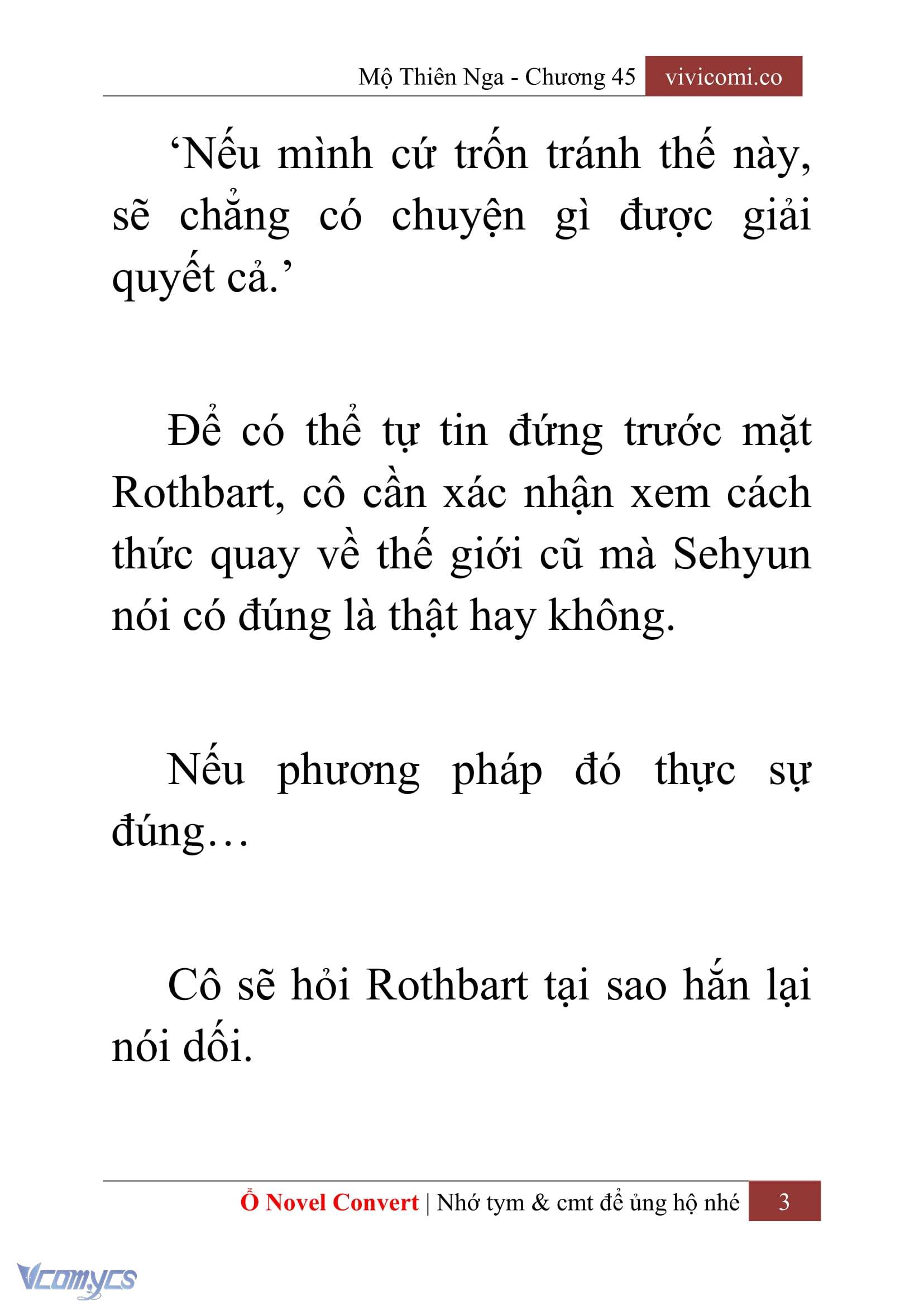 [Novel] Mộ Thiên Nga Chap 45 - Trang 2