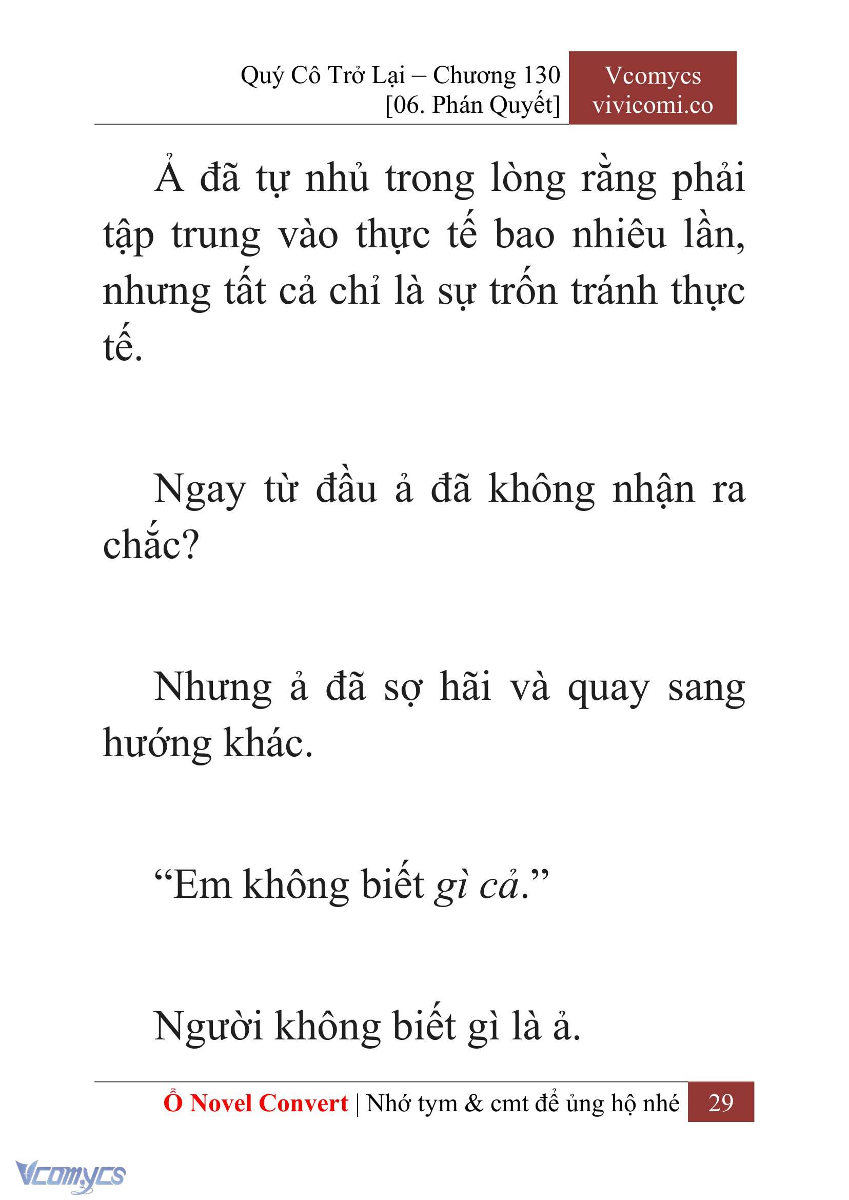 [Novel] Quý Cô Trở Lại Chap 130 - Next 