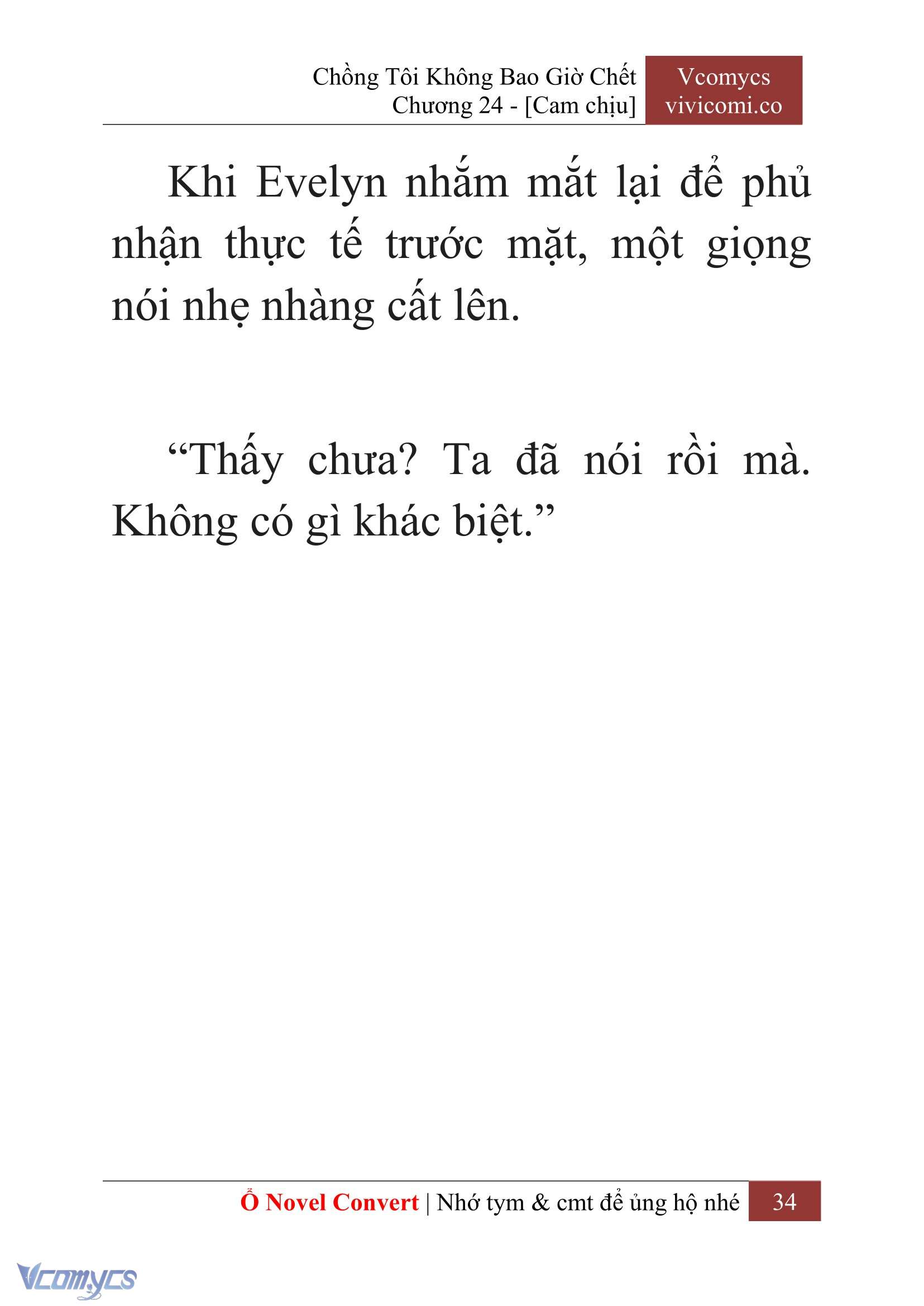 [Novel] Chồng Tôi Không Bao Giờ Chết Chap 24 - Trang 2