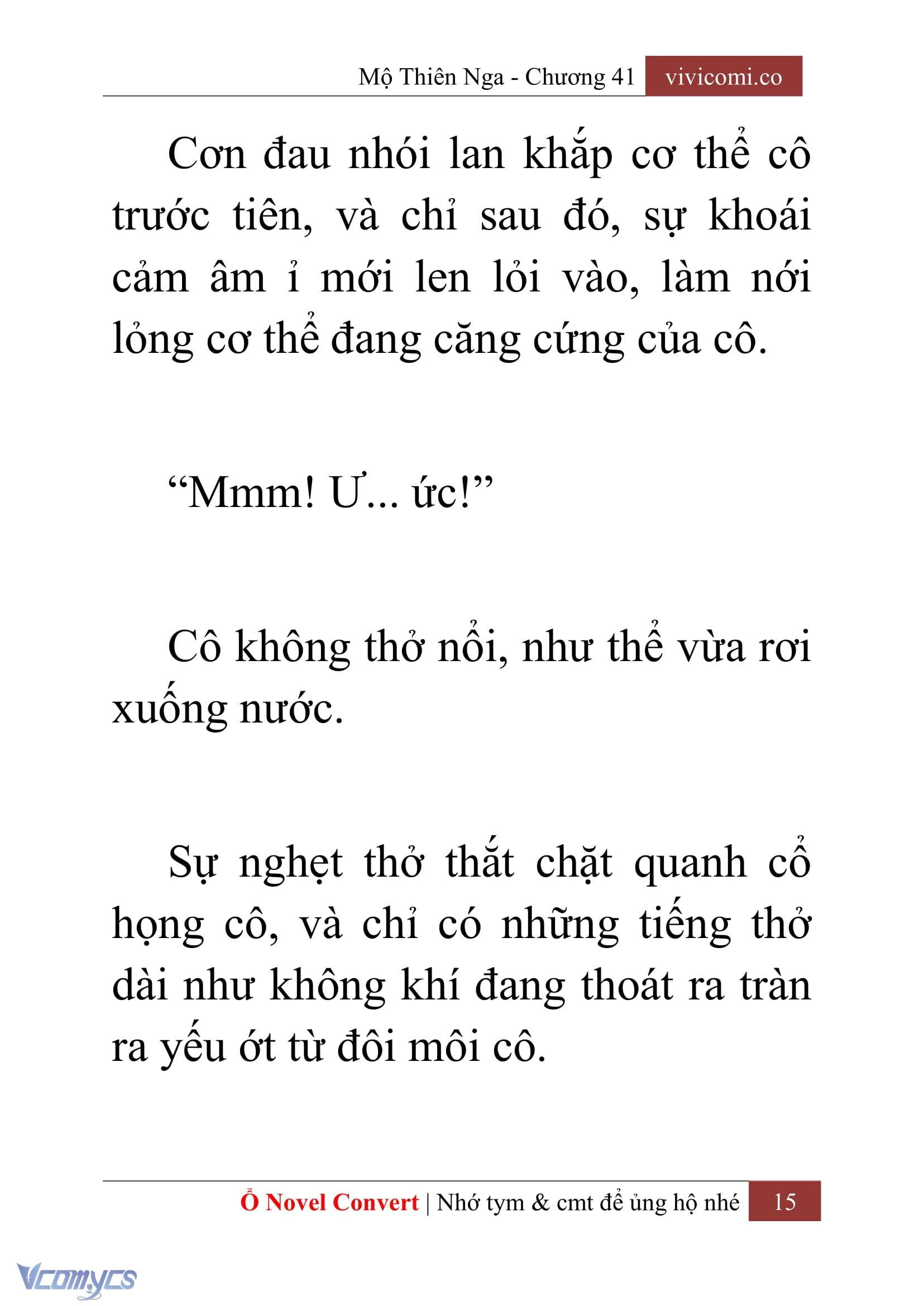 [Novel] Mộ Thiên Nga Chap 41 - Trang 2