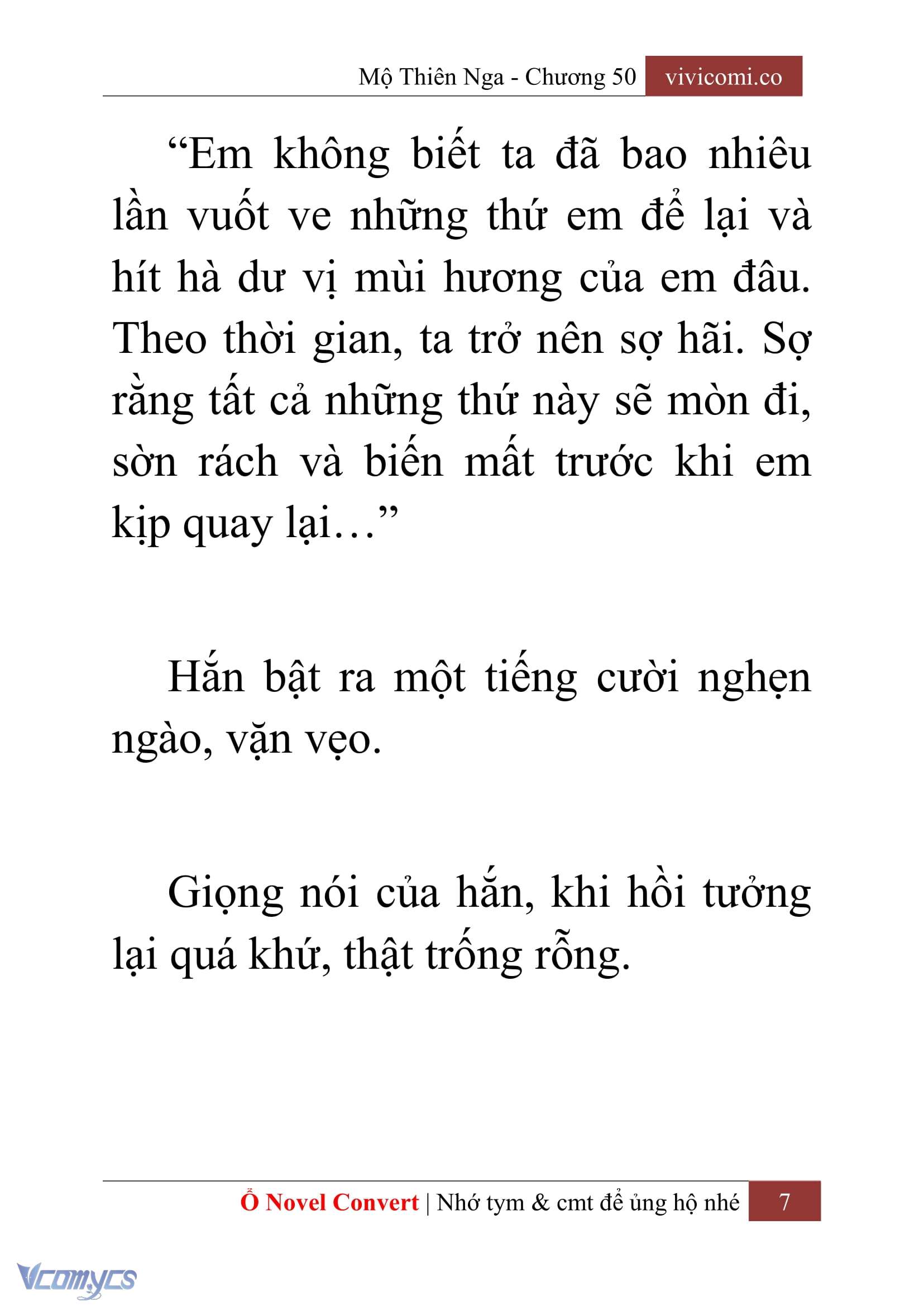 [Novel] Mộ Thiên Nga Chap 50 - Trang 2
