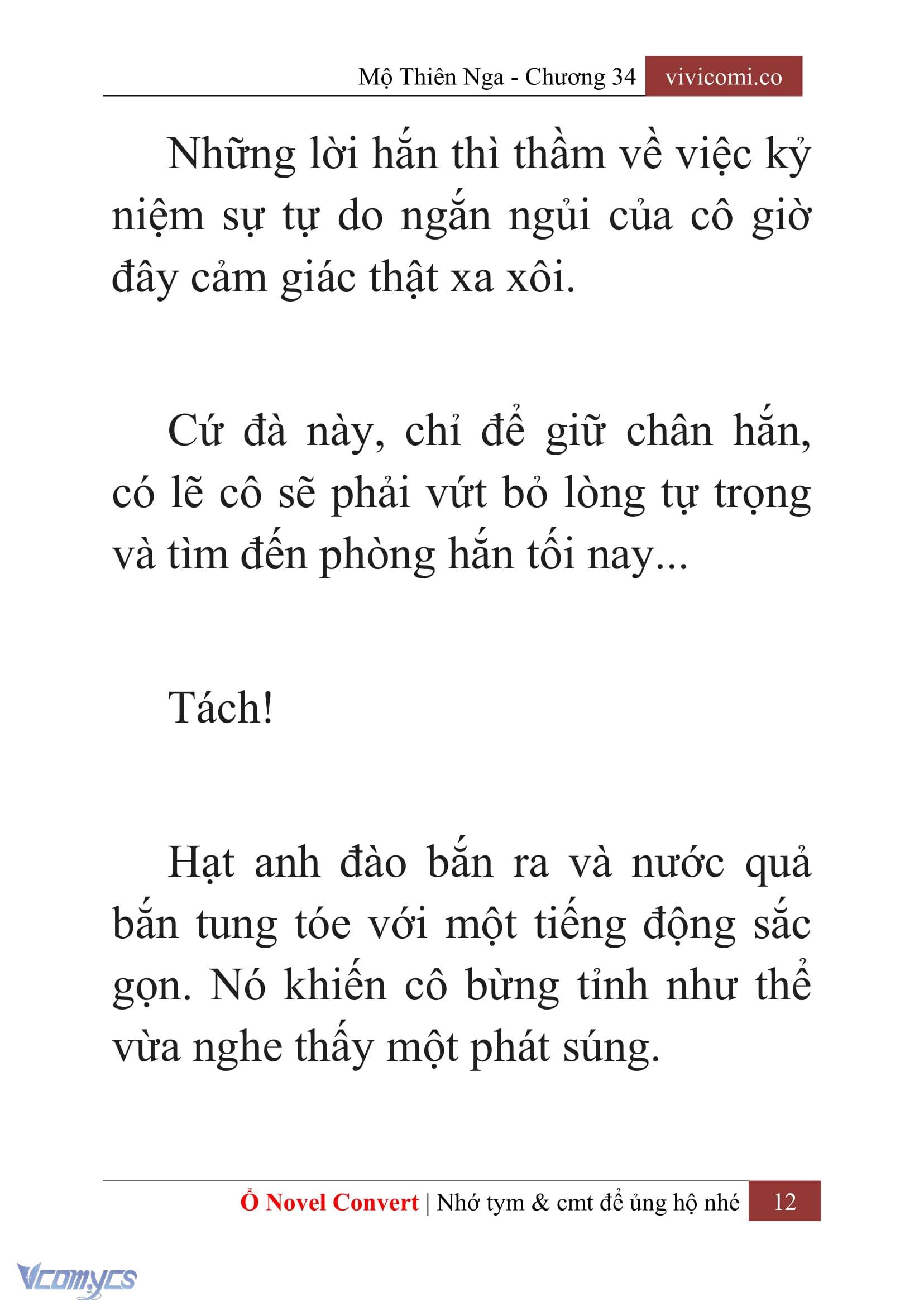 [Novel] Mộ Thiên Nga Chap 34 - Trang 2