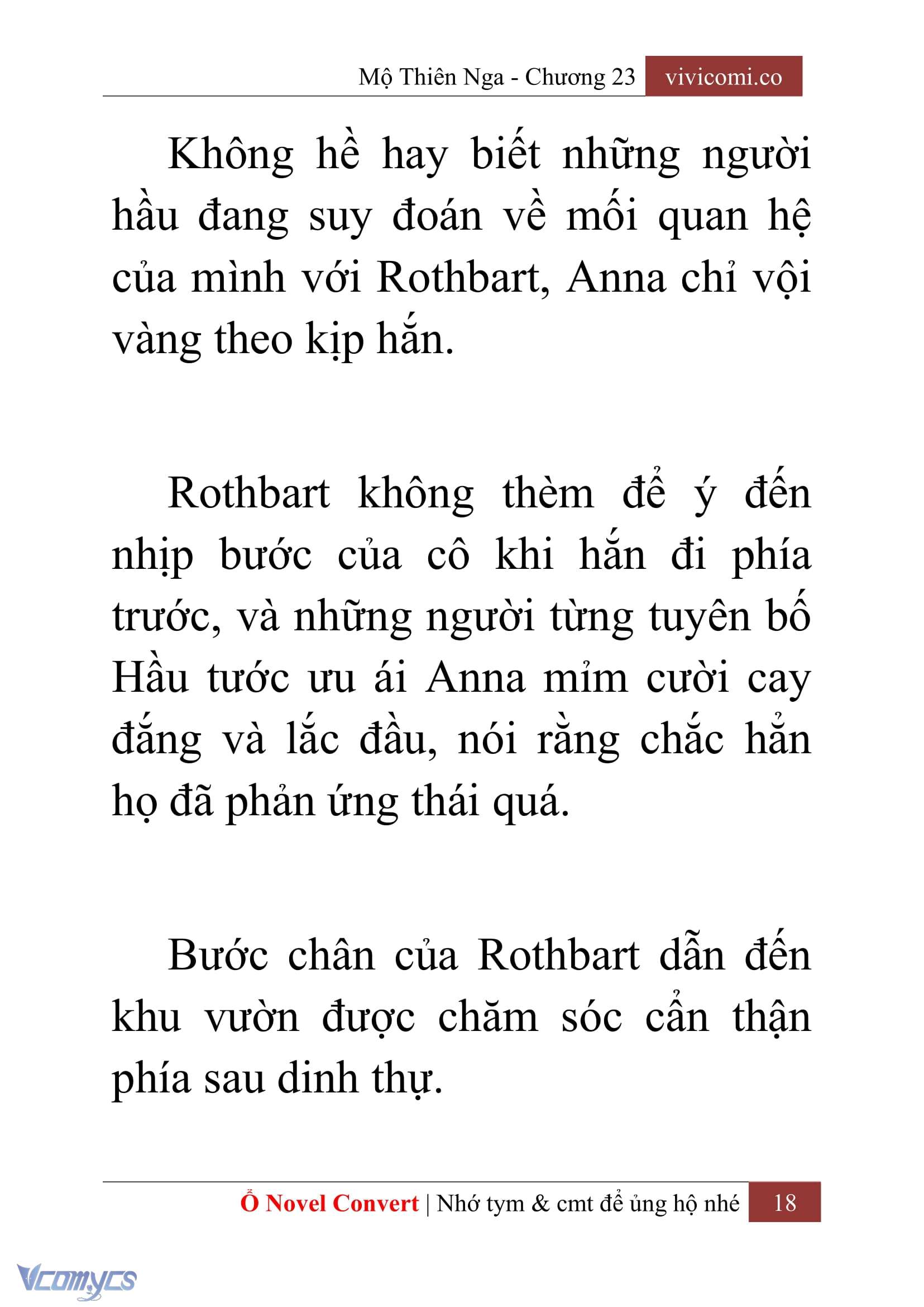 [Novel] Mộ Thiên Nga Chap 23 - Trang 2