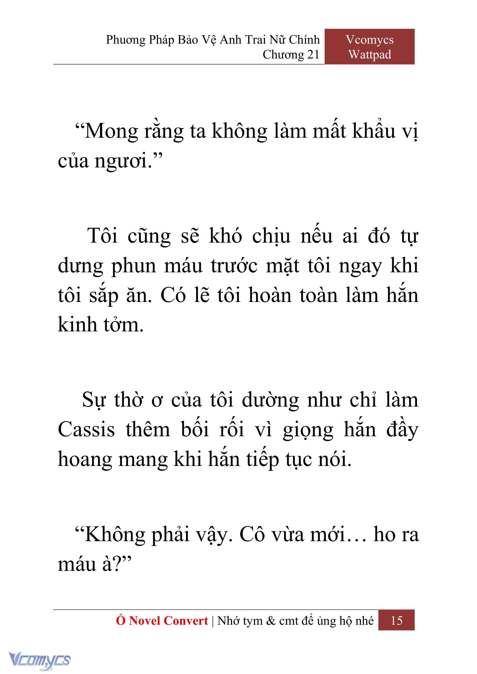 [Novel] Phương Pháp Bảo Vệ Anh Trai Nữ Chính Chap 21 - Trang 2