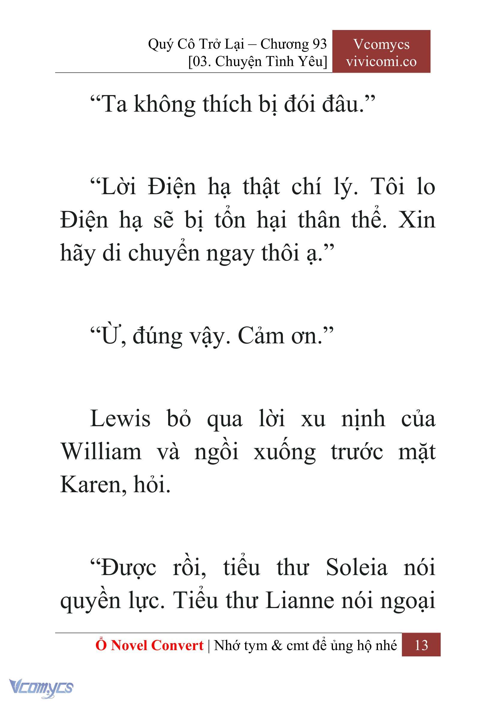 [Novel] Quý Cô Trở Lại Chap 93 - Trang 2