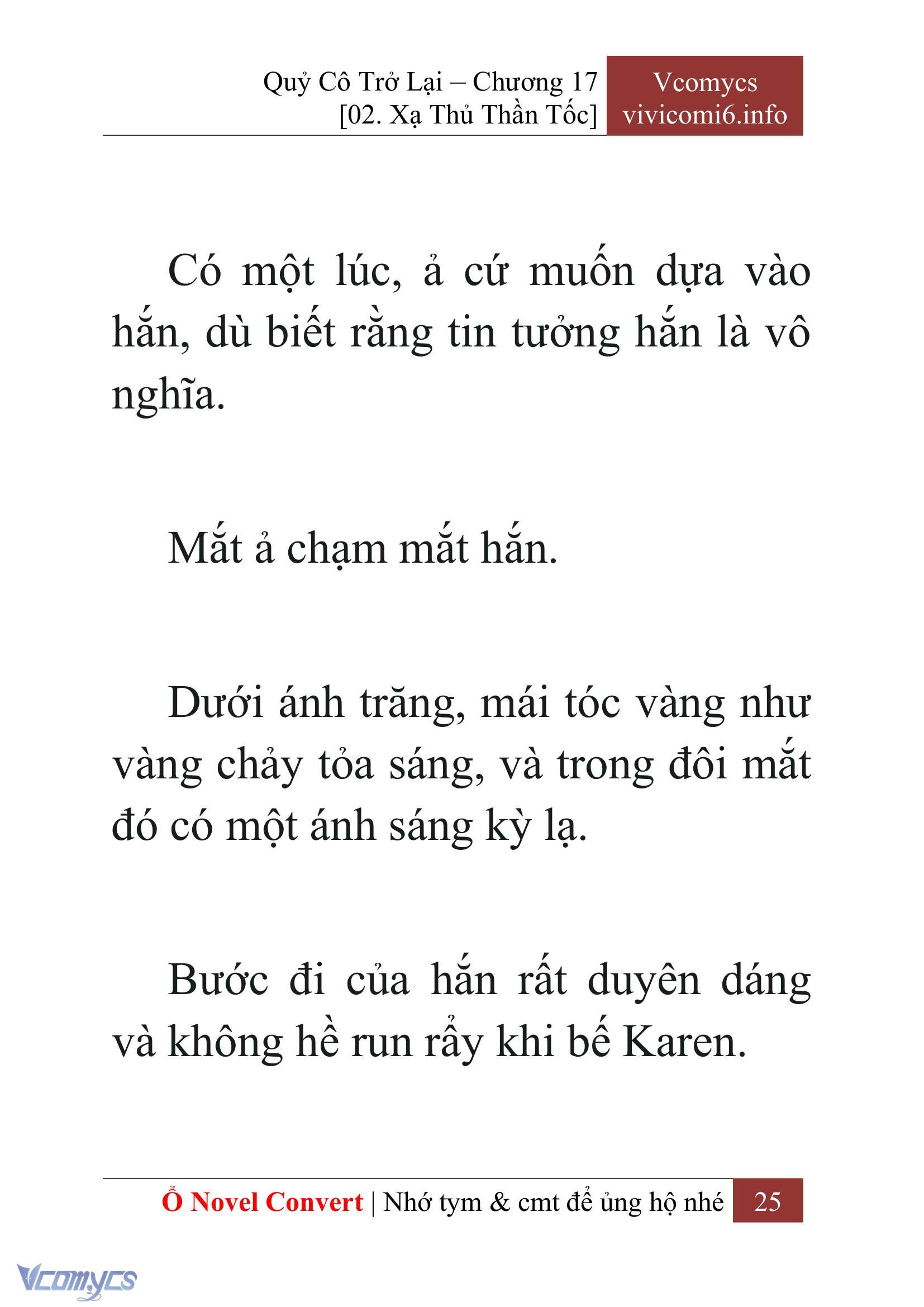 [Novel] Quý Cô Trở Lại Chap 17 - Next Chap 18