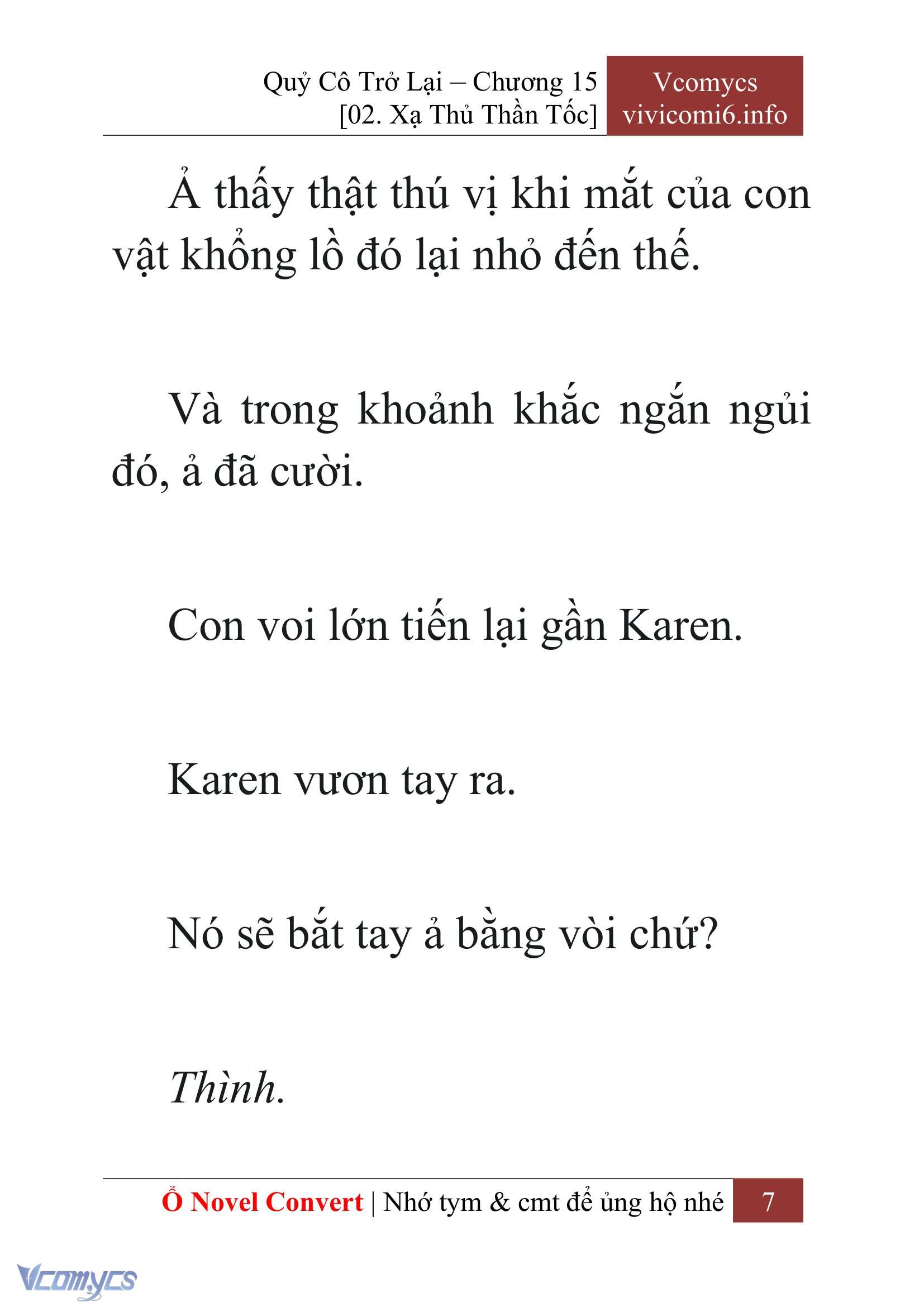 [Novel] Quý Cô Trở Lại Chap 15 - Trang 2