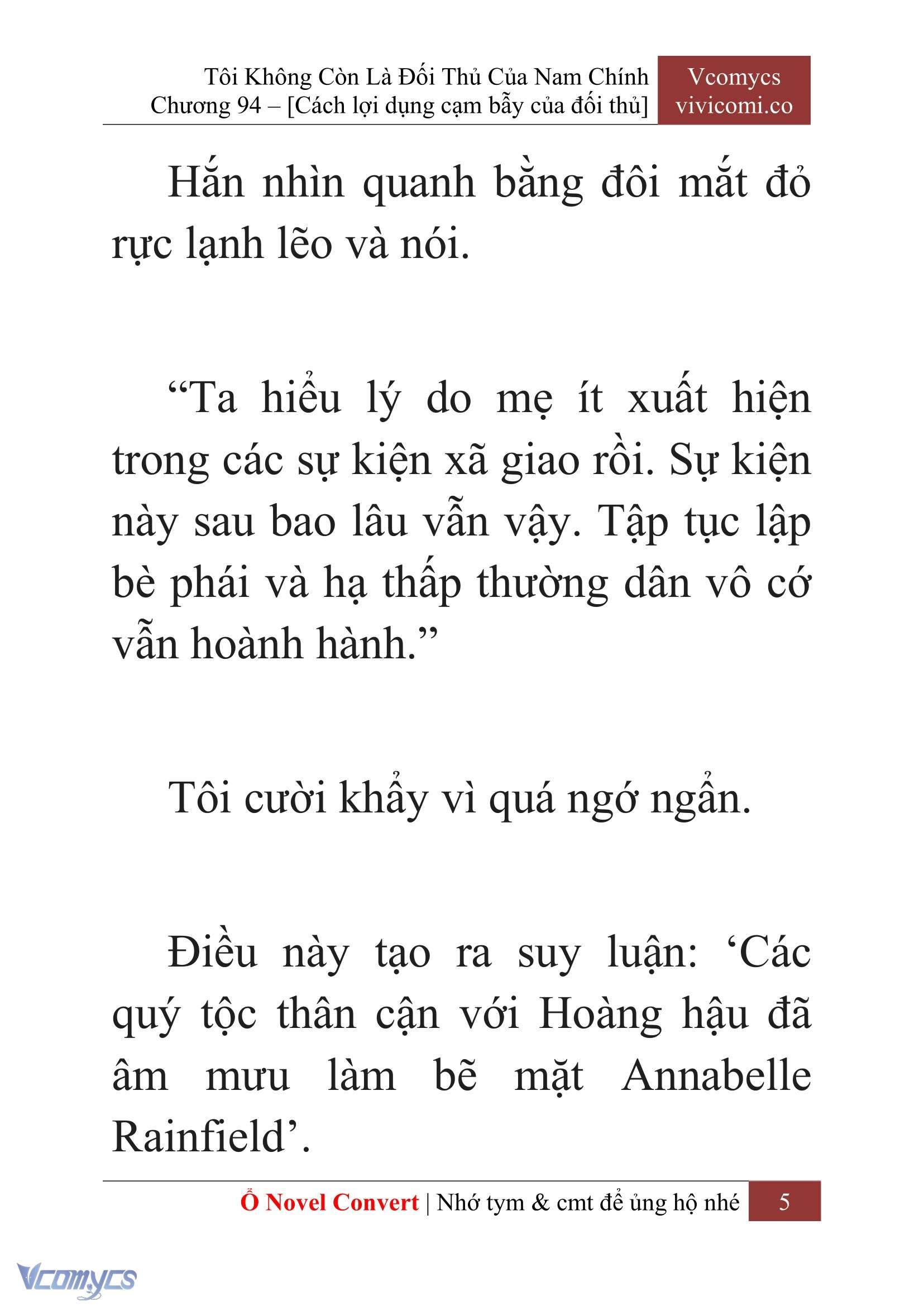 [Novel] Tôi Không Còn Là Đối Thủ Của Nam Chính Chap 94 - Trang 2