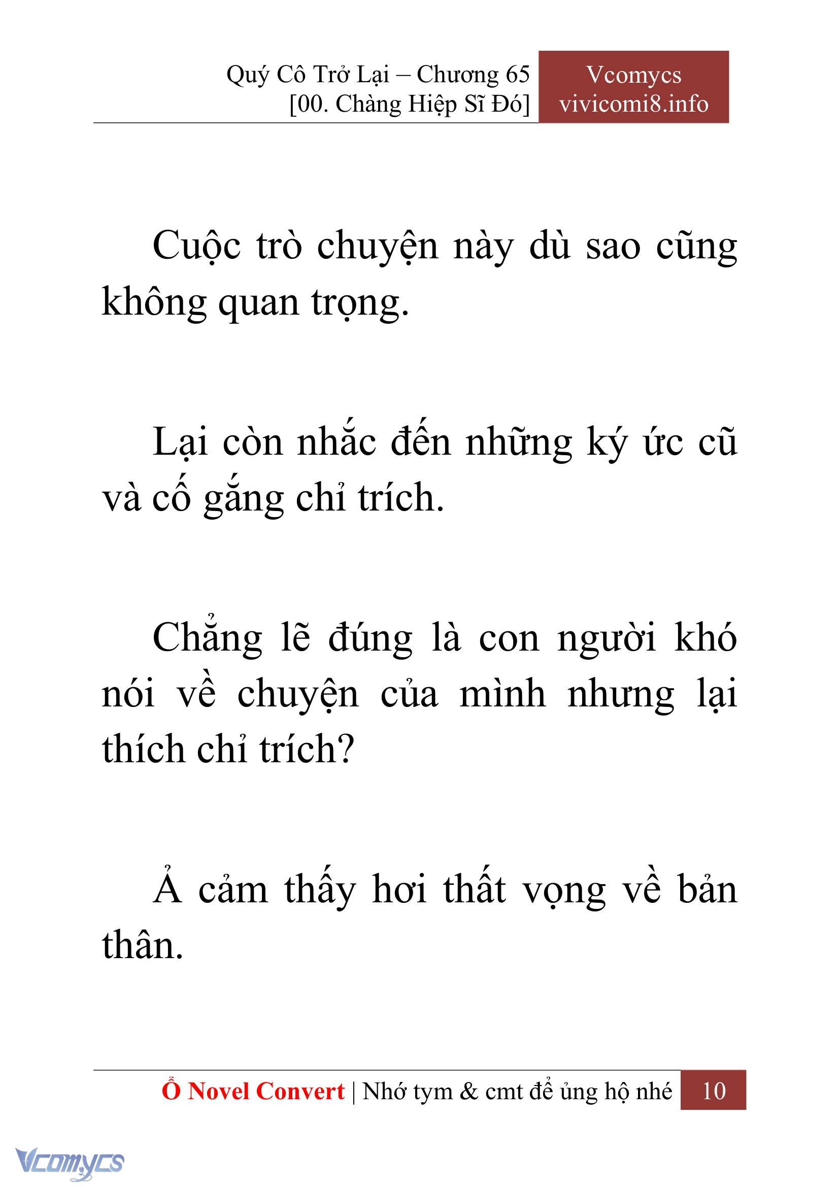 [Novel] Quý Cô Trở Lại Chap 65 - Trang 2