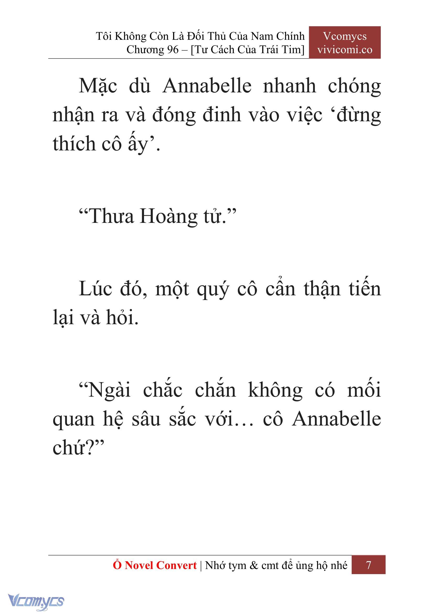 [Novel] Tôi Không Còn Là Đối Thủ Của Nam Chính Chap 96 - Trang 2
