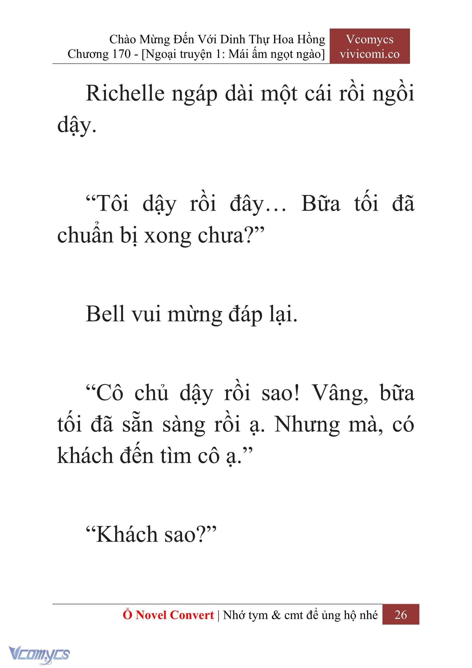 [Novel] Chào Mừng Đến Với Dinh Thự Hoa Hồng Chap 170 - Trang 2