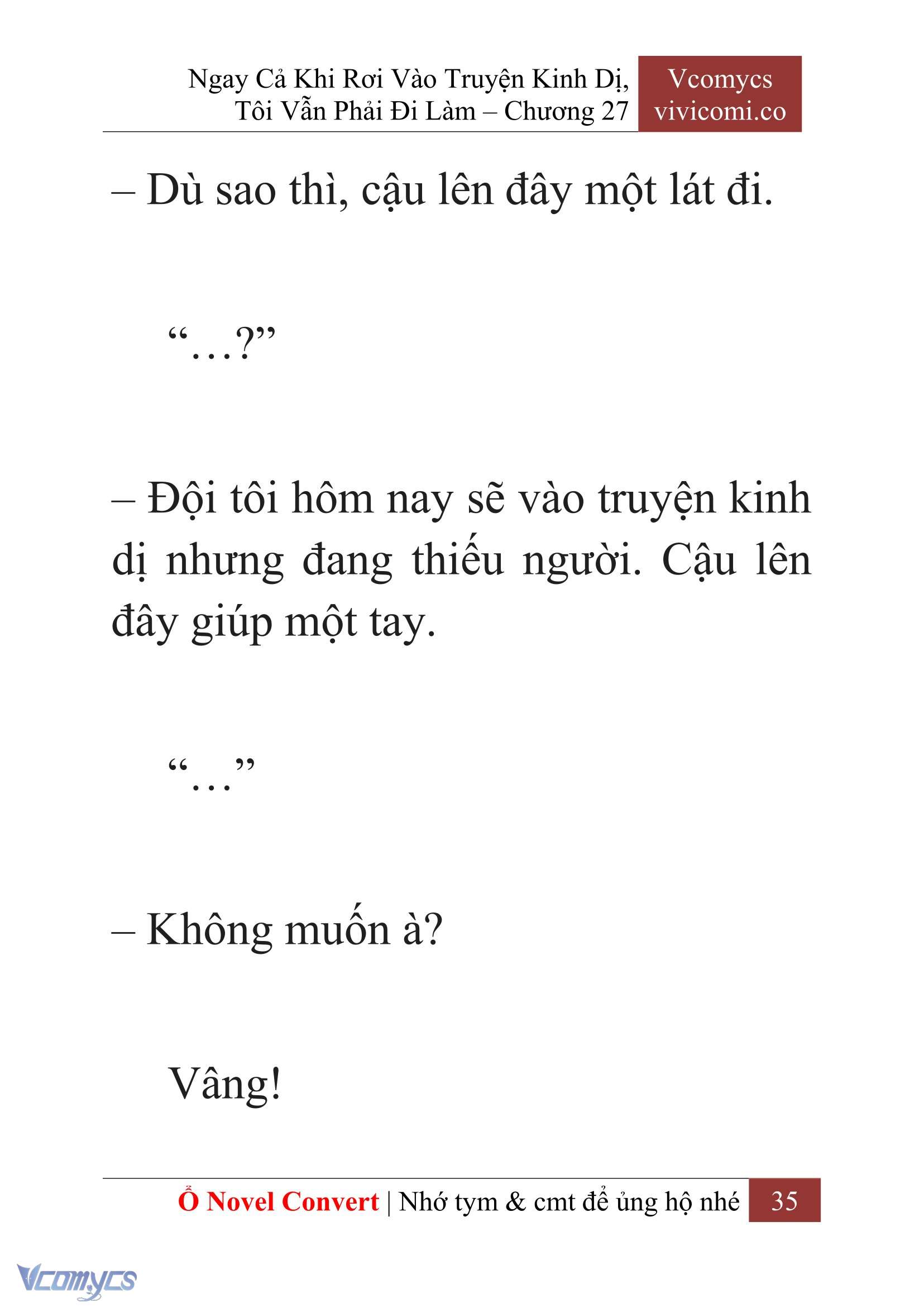 [Novel] Ngay Cả Khi Rơi Vào Truyện Kinh Dị, Tôi Vẫn Phải Đi Làm Chap 27 - Trang 2