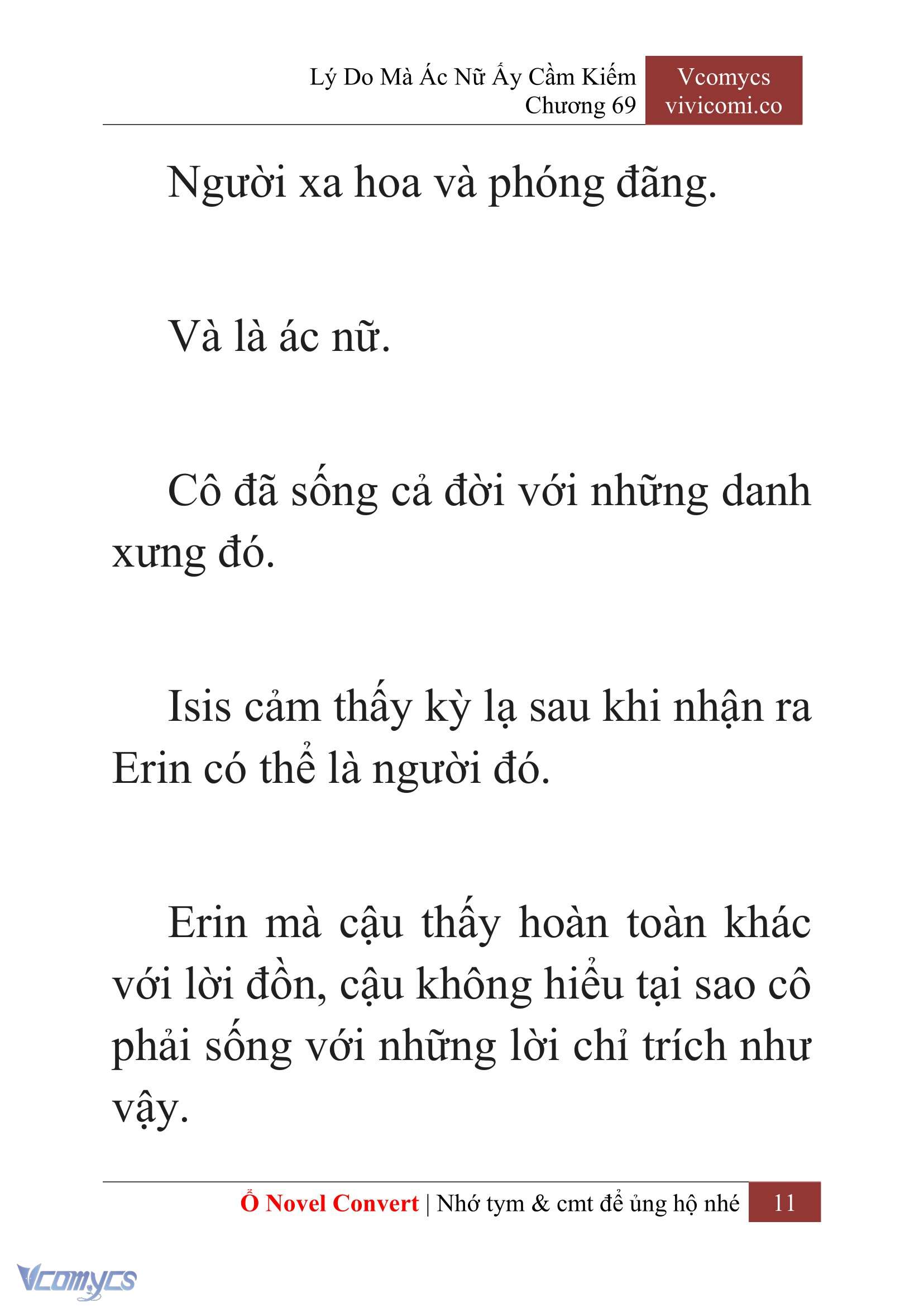 [Novel] Lý Do Mà Ác Nữ Ấy Cầm Kiếm Chap 69 - Next Chap 70