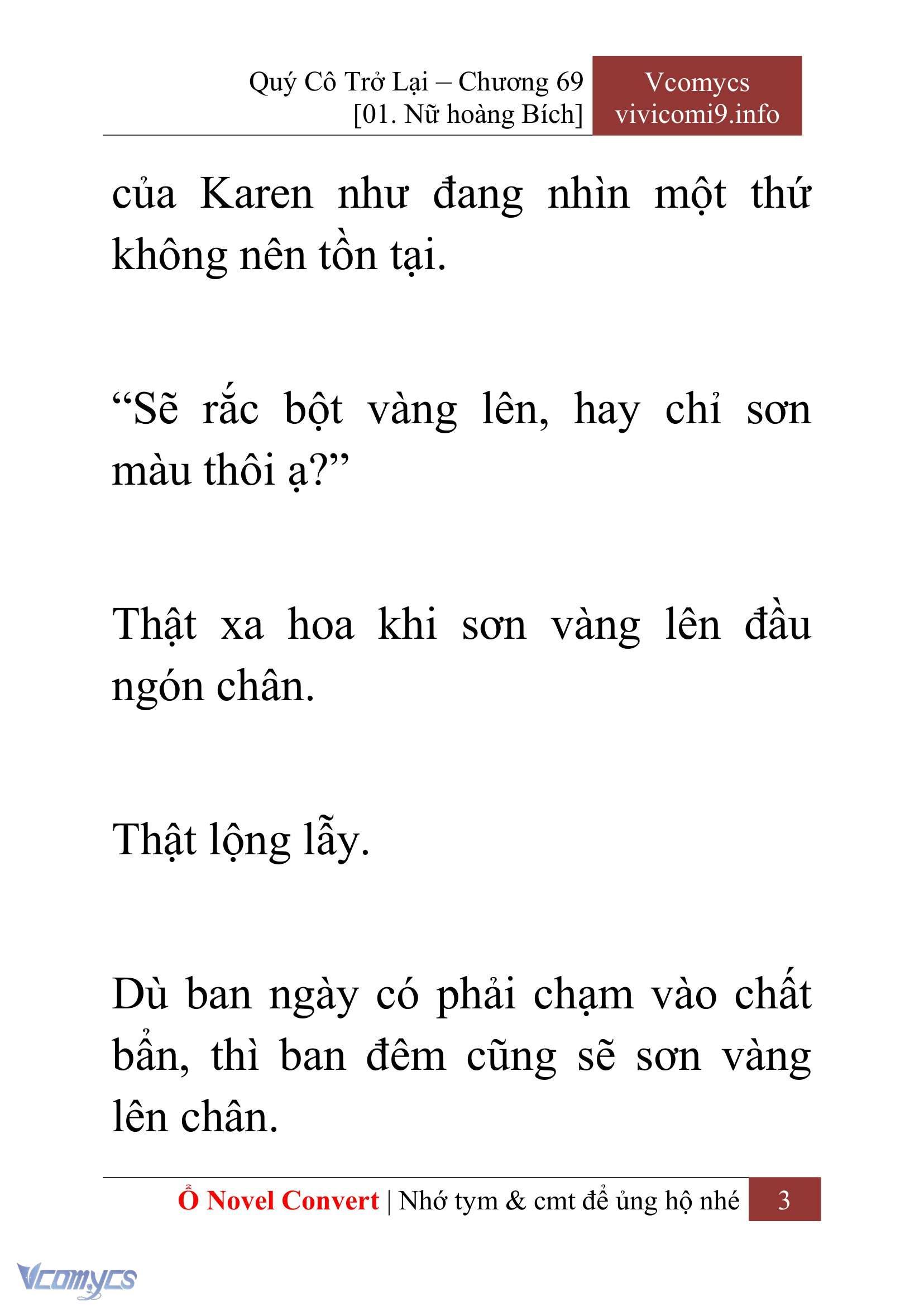 [Novel] Quý Cô Trở Lại Chap 69 - Trang 2