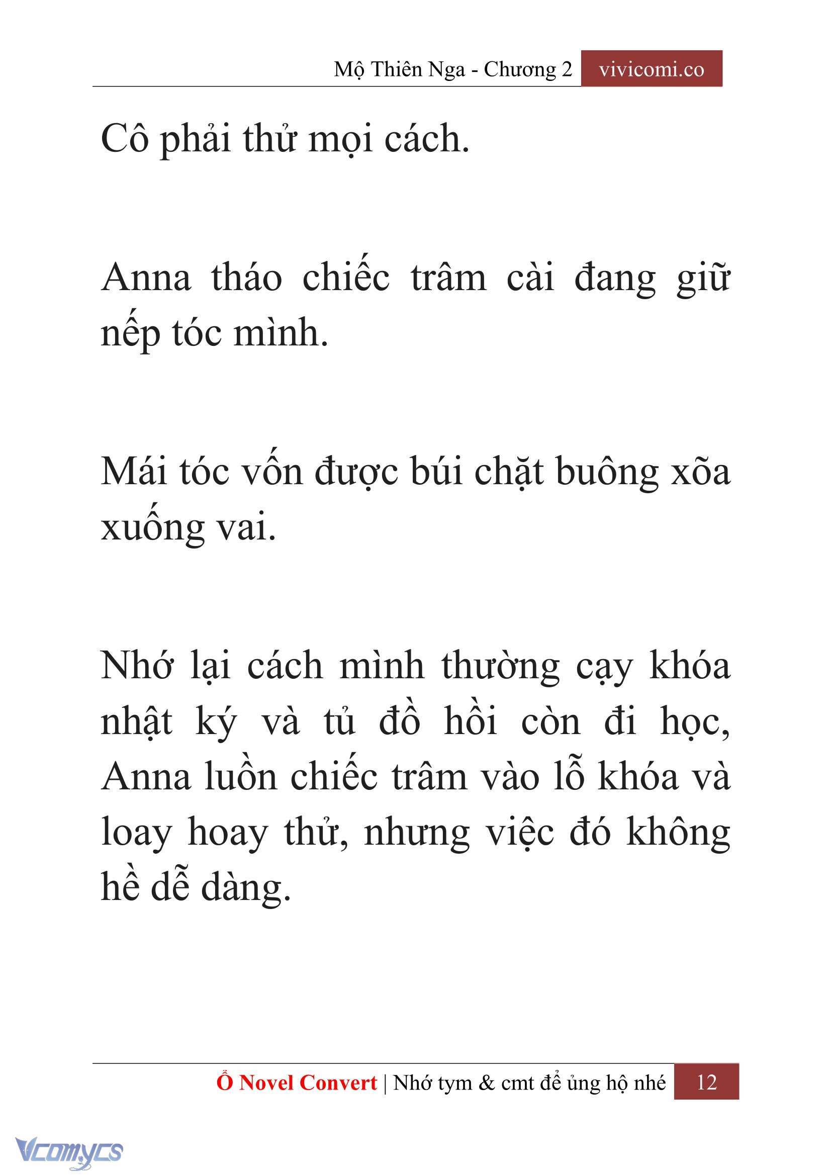 [Novel] Mộ Thiên Nga Chap 2 - Trang 2