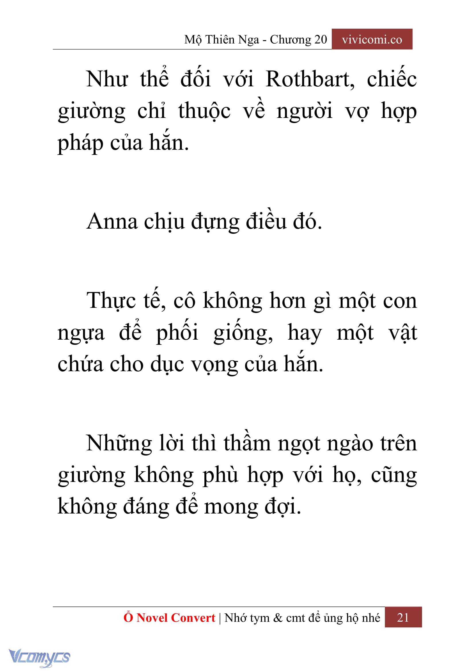 [Novel] Mộ Thiên Nga Chap 20 - Next 