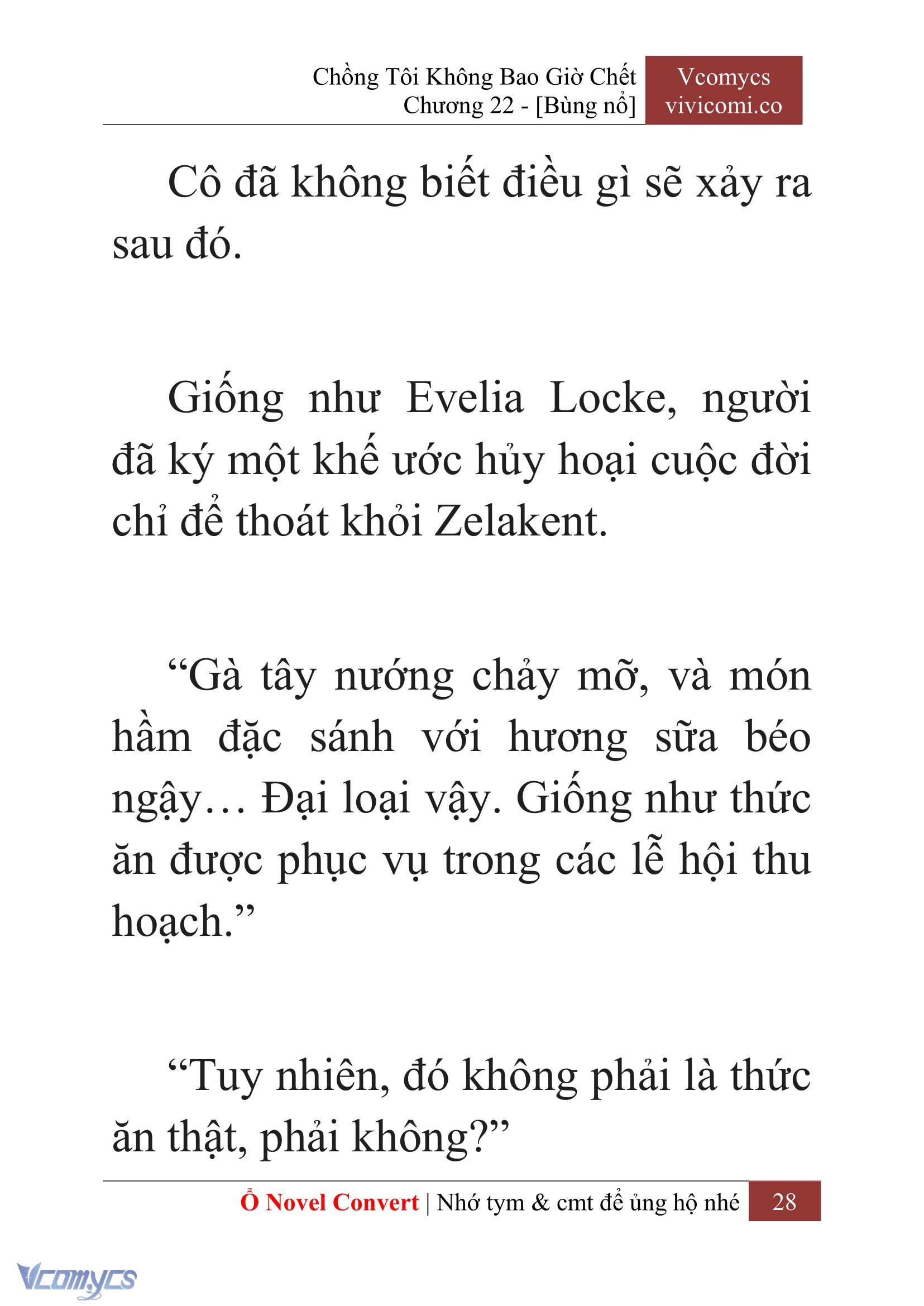 [Novel] Chồng Tôi Không Bao Giờ Chết Chap 22 - Trang 2