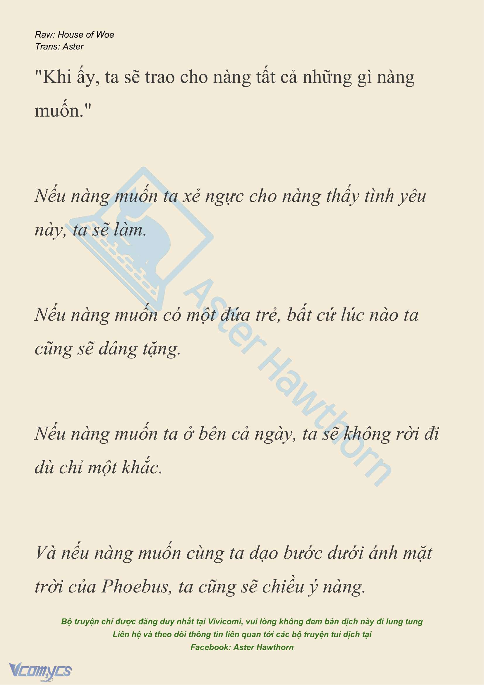 [NOVEL] Dành Cho Các Nữ Thần: Dành cho Psyche Chap 27 - Trang 2