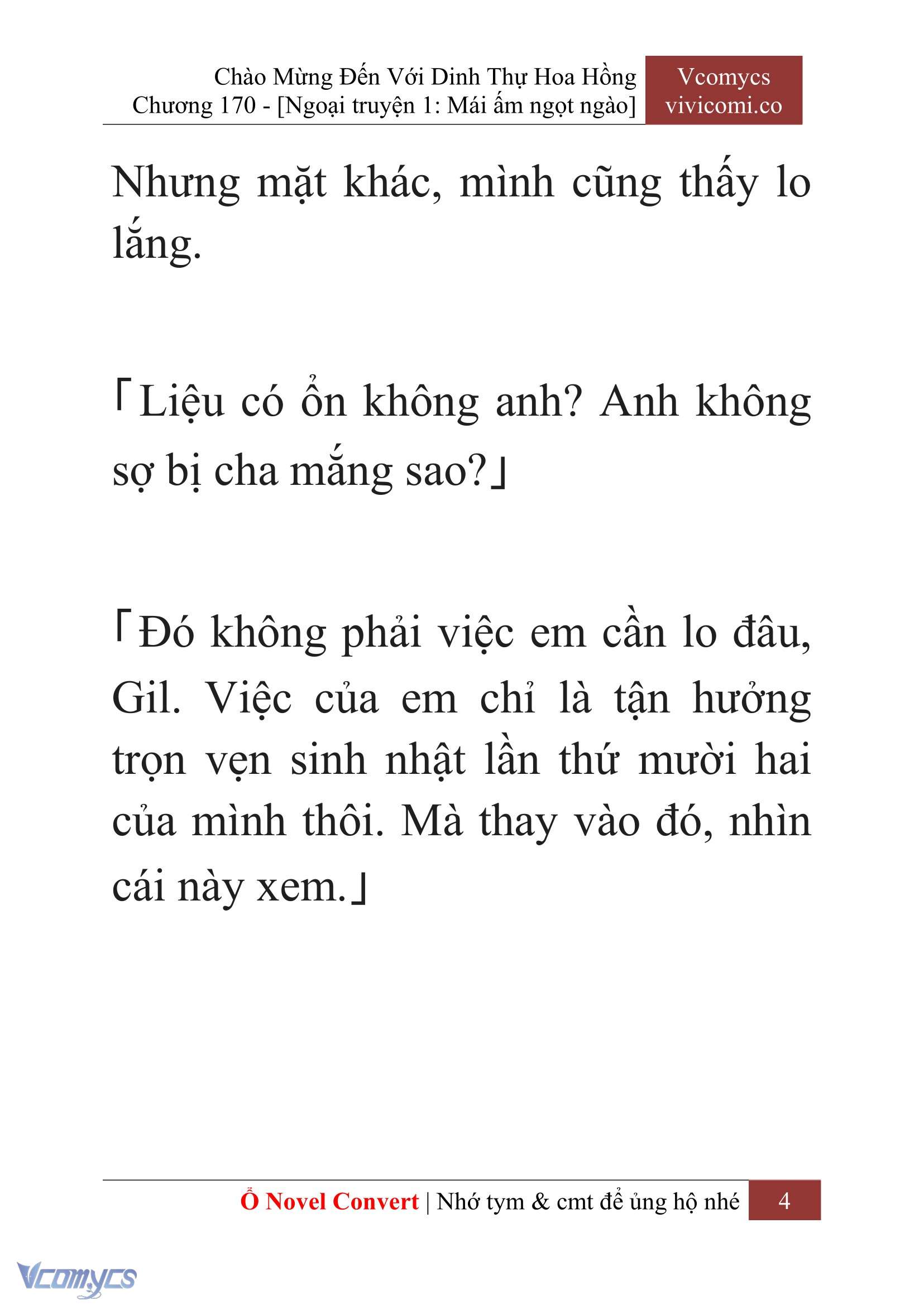[Novel] Chào Mừng Đến Với Dinh Thự Hoa Hồng Chap 170 - Trang 2