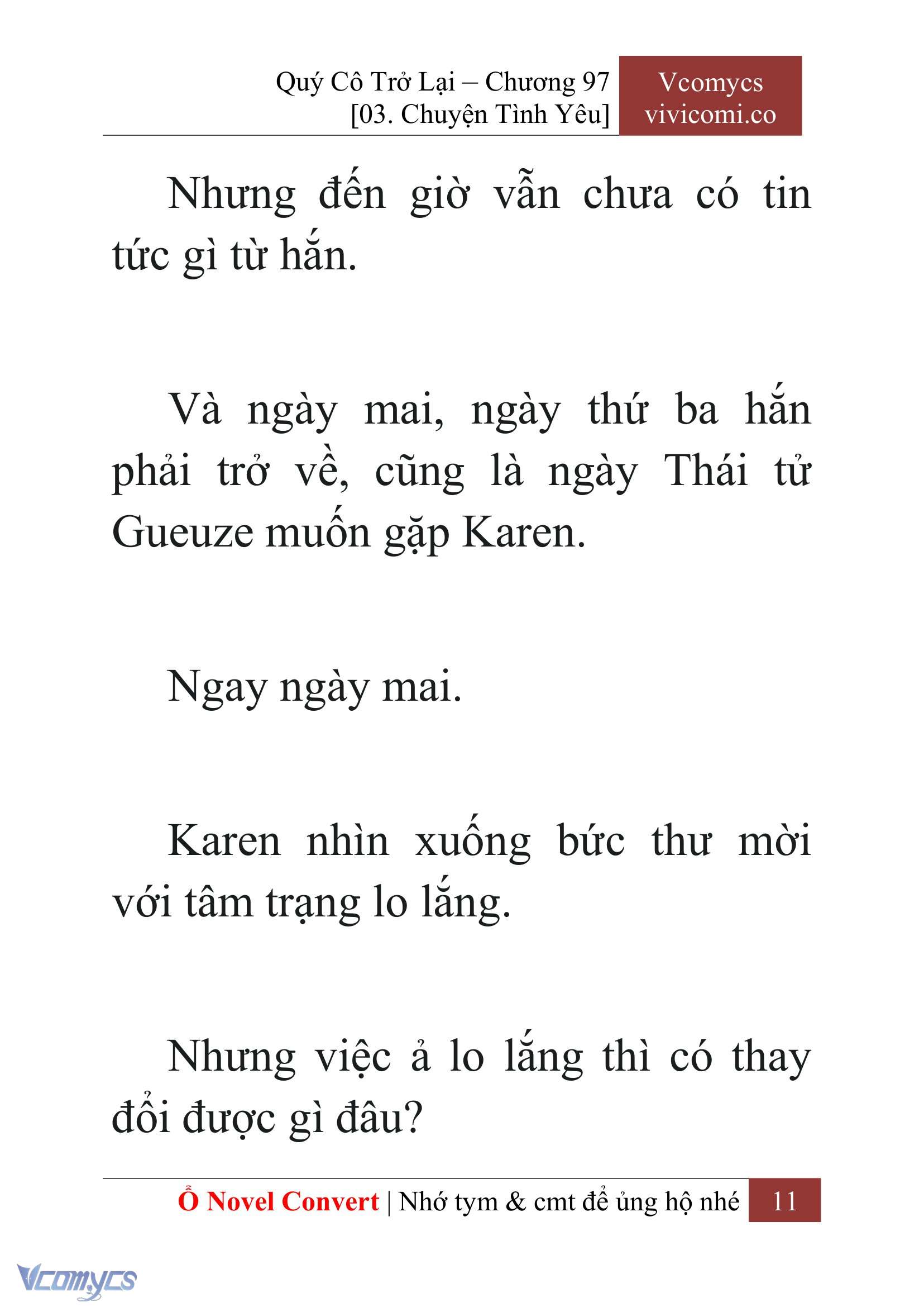 [Novel] Quý Cô Trở Lại Chap 97 - Trang 2