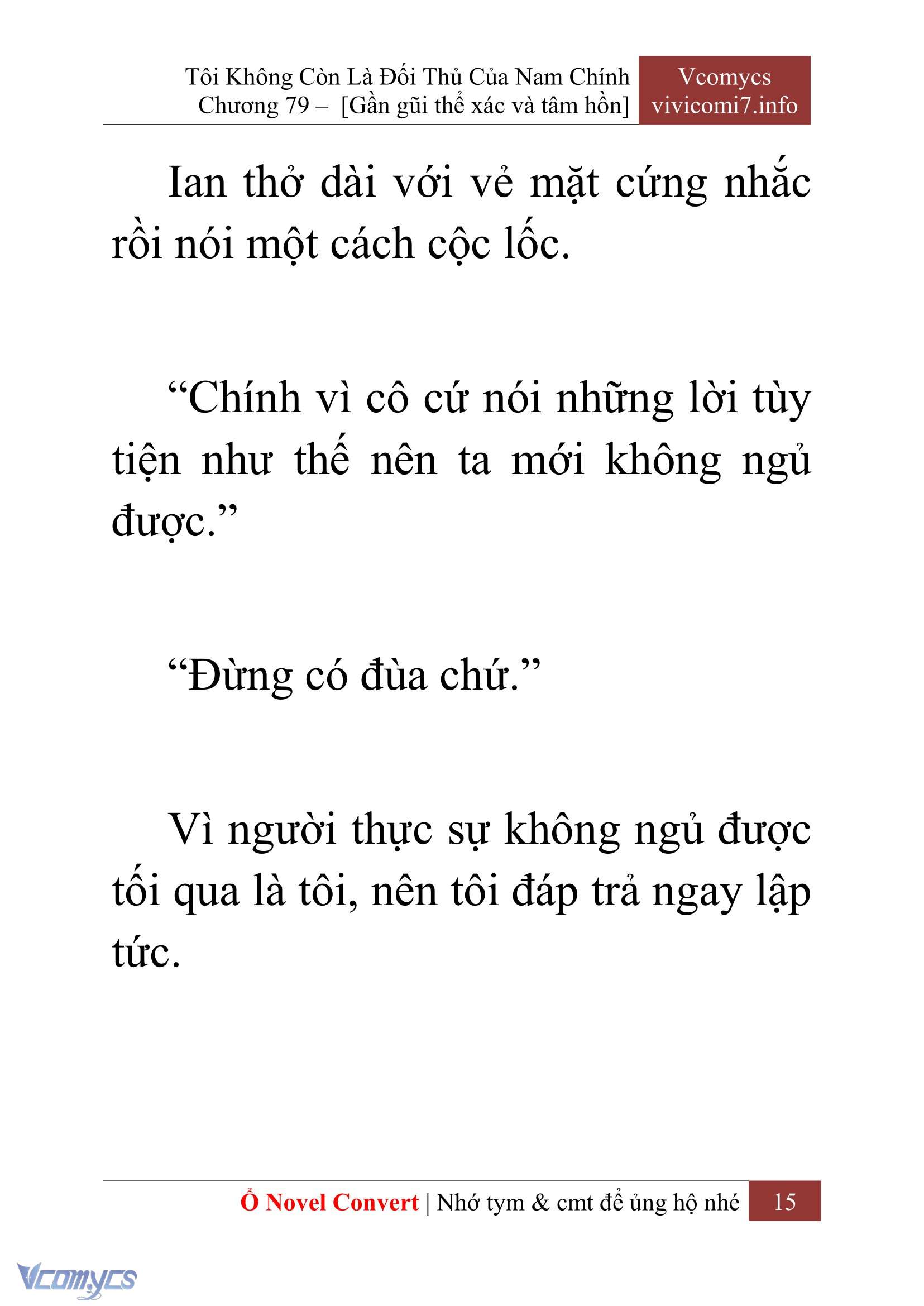 [Novel] Tôi Không Còn Là Đối Thủ Của Nam Chính Chap 79 - Trang 2