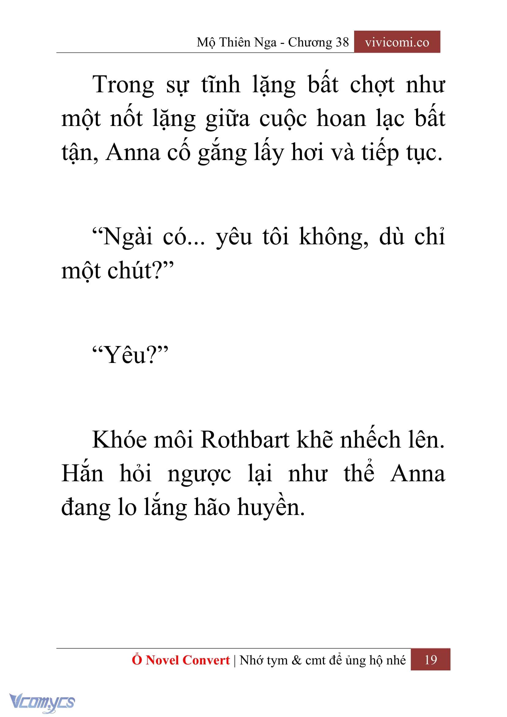 [Novel] Mộ Thiên Nga Chap 38 - Trang 2