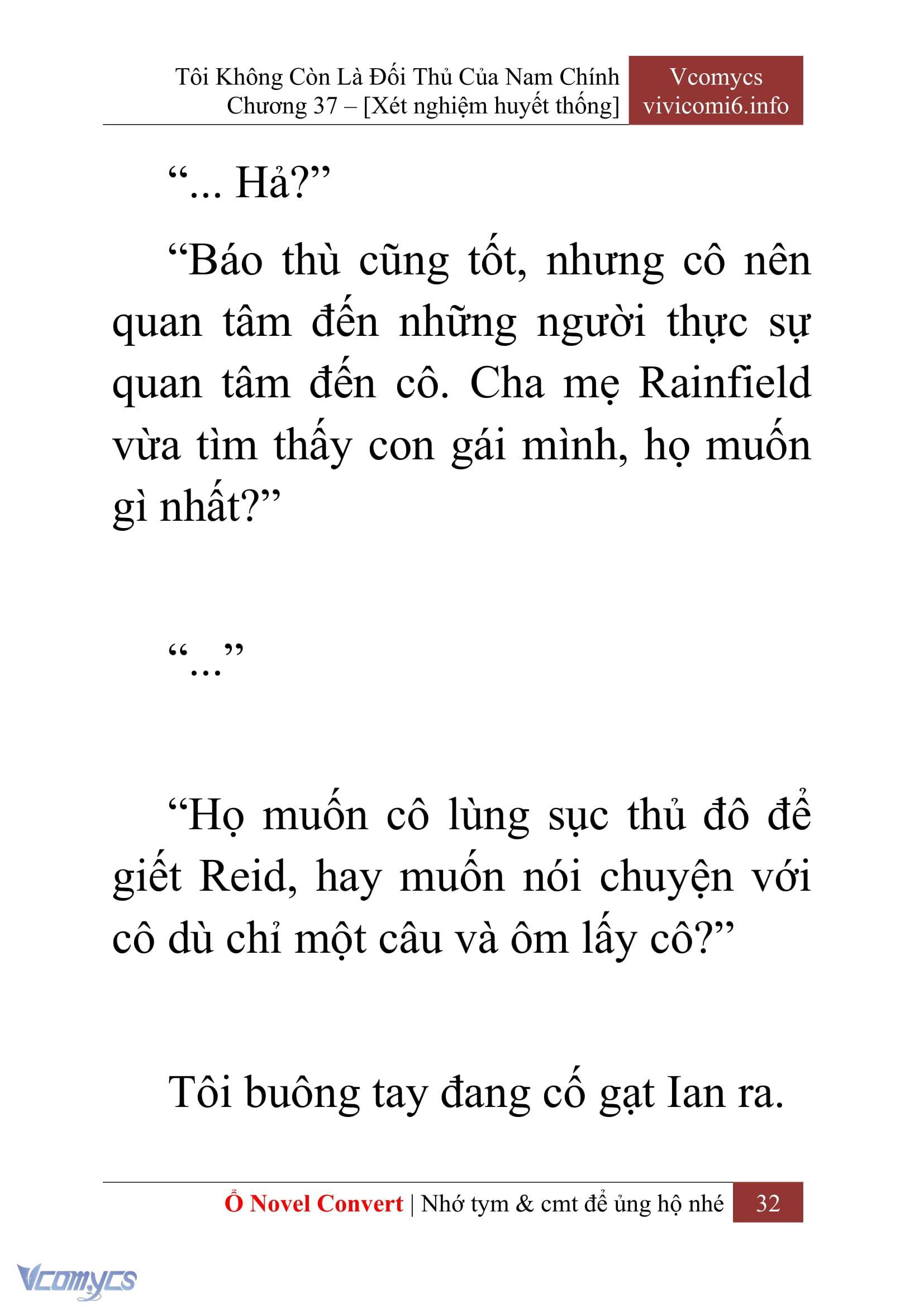 [Novel] Tôi Không Còn Là Đối Thủ Của Nam Chính Chap 37 - Trang 2