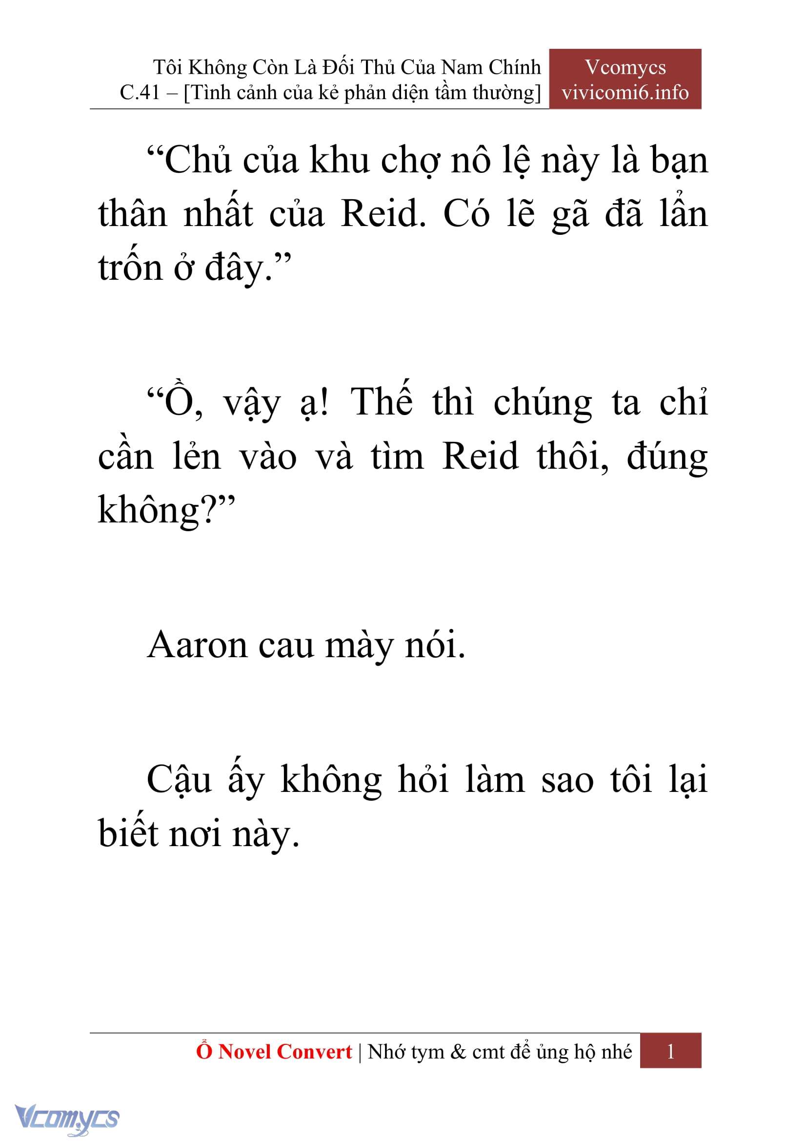 [Novel] Tôi Không Còn Là Đối Thủ Của Nam Chính Chap 41 - Trang 2