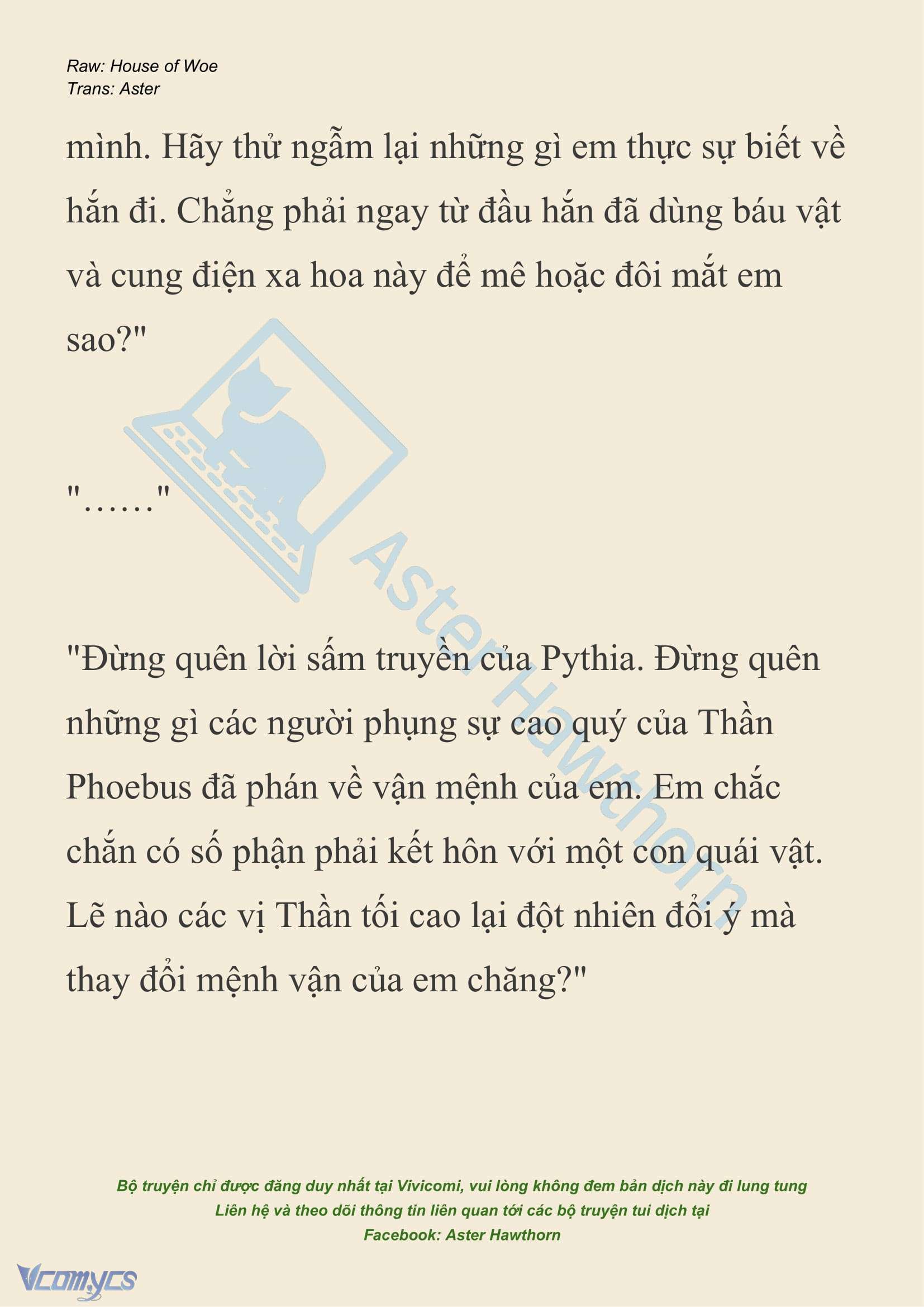 [NOVEL] Dành Cho Các Nữ Thần: Dành cho Psyche Chap 34 - Next 