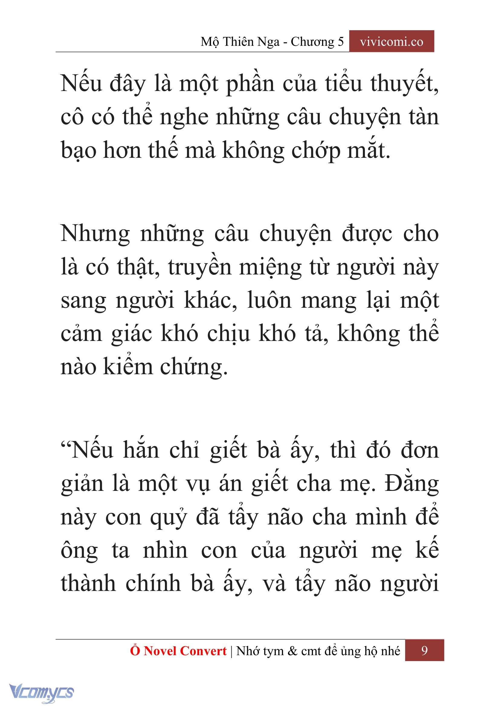 [Novel] Mộ Thiên Nga Chap 5 - Trang 2