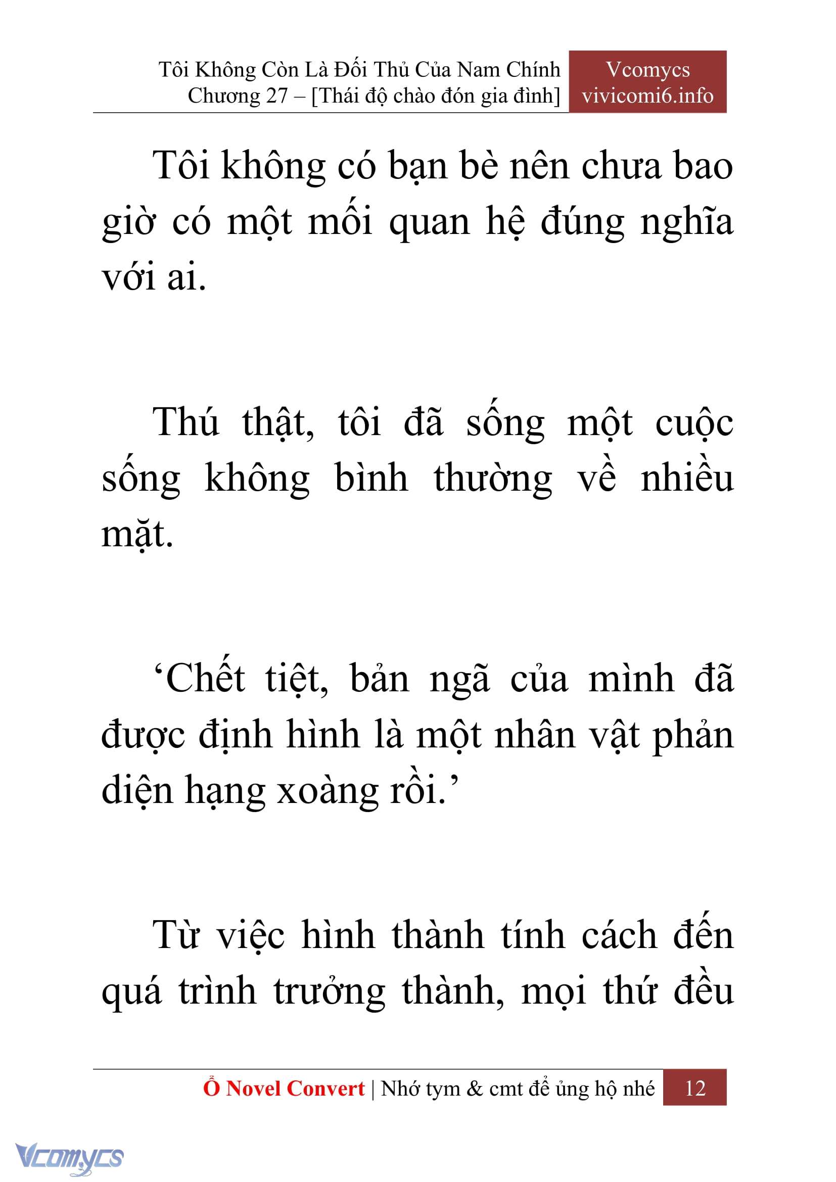 [Novel] Tôi Không Còn Là Đối Thủ Của Nam Chính Chap 27 - Trang 2