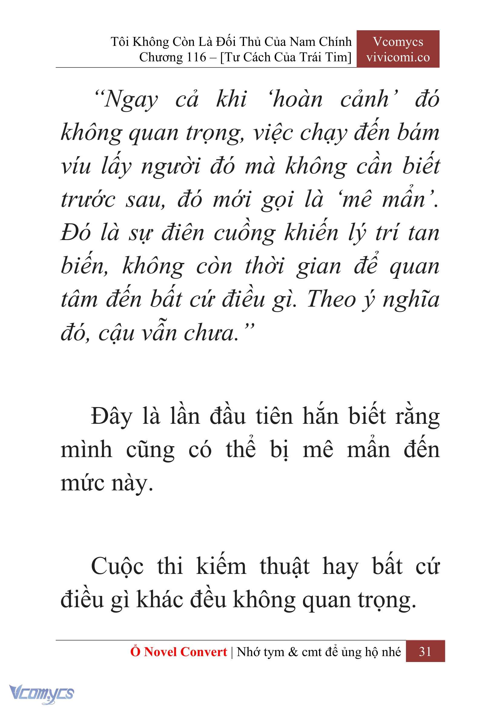 [Novel] Tôi Không Còn Là Đối Thủ Của Nam Chính Chap 116 - Trang 2