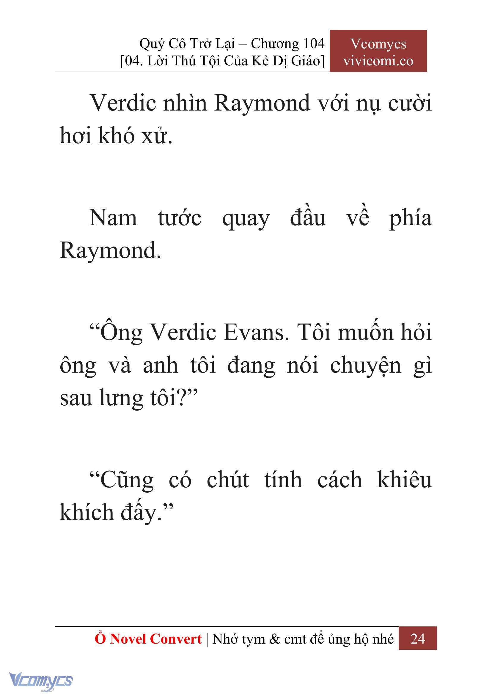 [Novel] Quý Cô Trở Lại Chap 104 - Trang 2