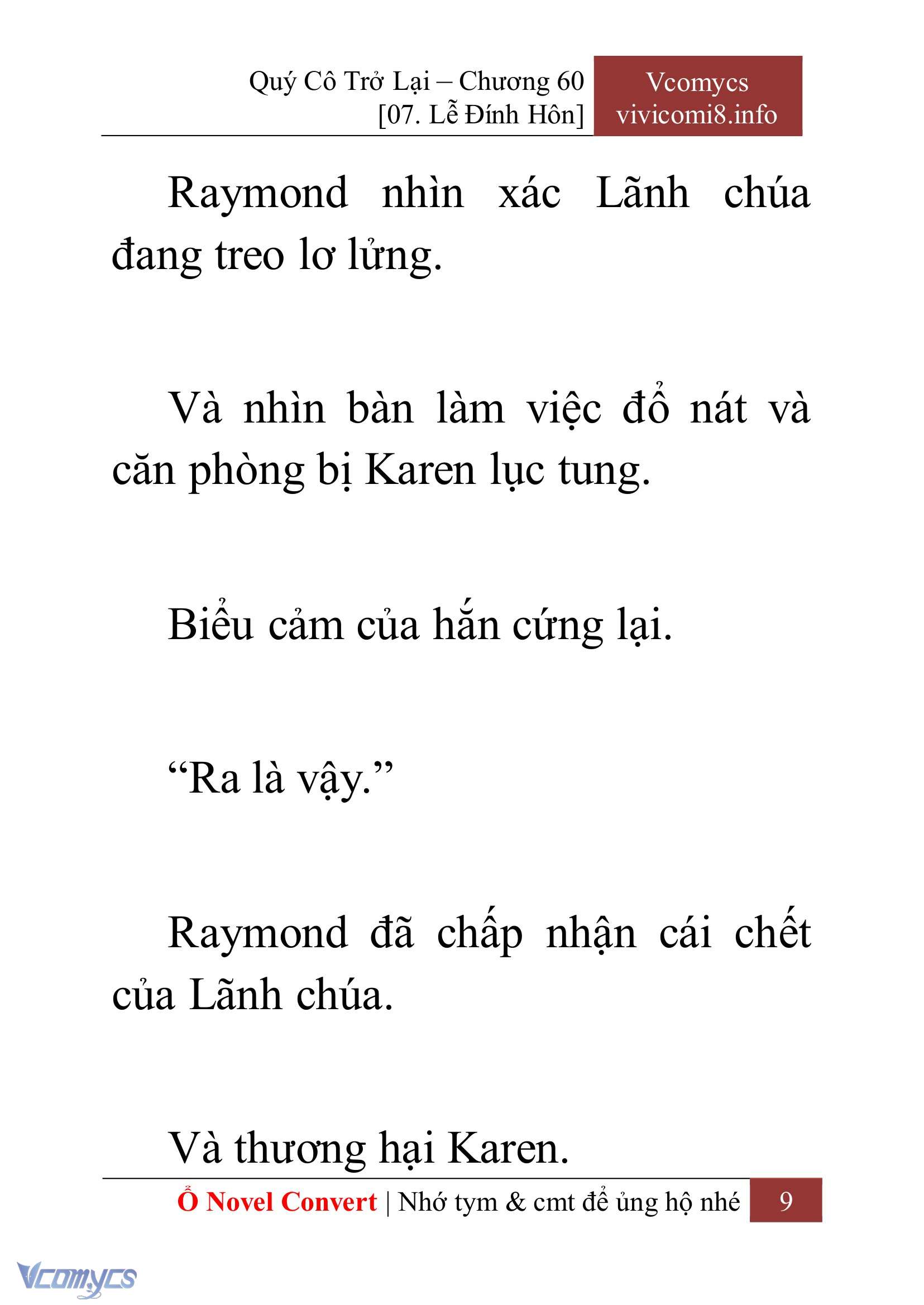 [Novel] Quý Cô Trở Lại Chap 60 - Trang 2