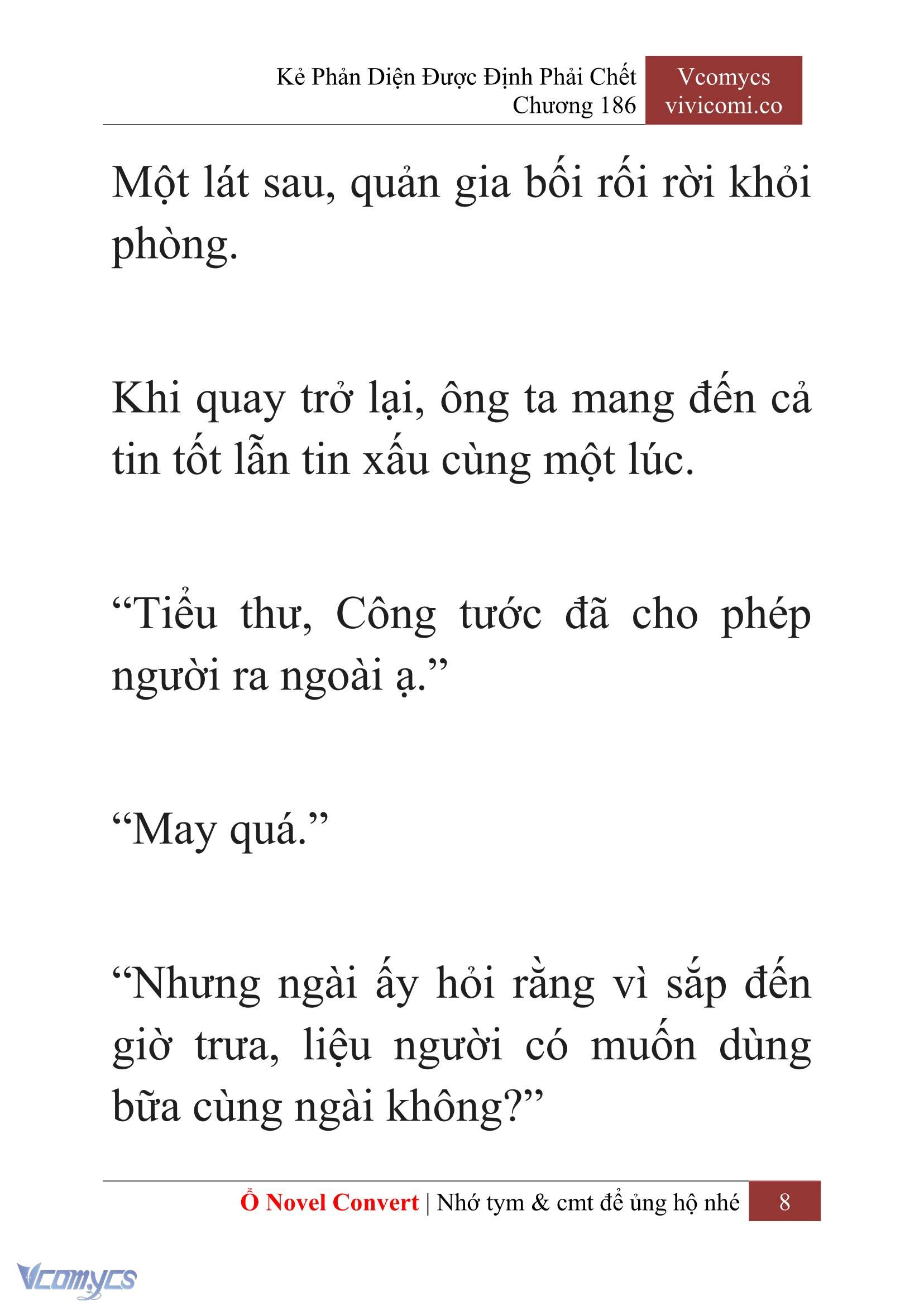 [Novel] Kẻ Phản Diện Được Định Phải Chết Chap 186 - Next Chap 187