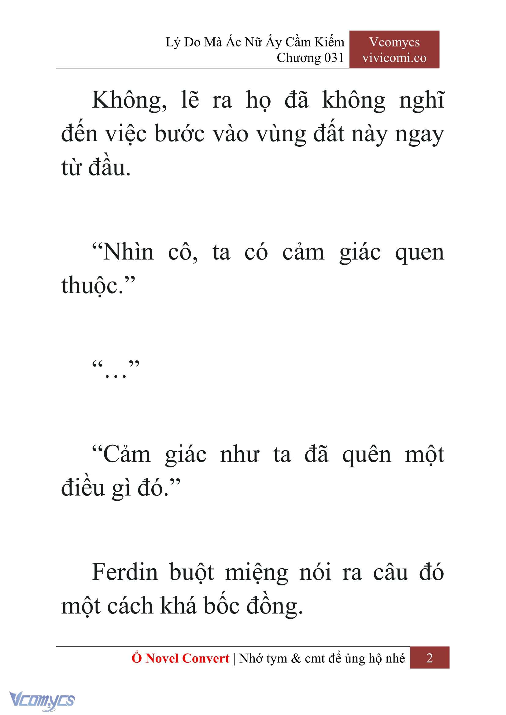 [Novel] Lý Do Mà Ác Nữ Ấy Cầm Kiếm Chap 31 - Trang 2