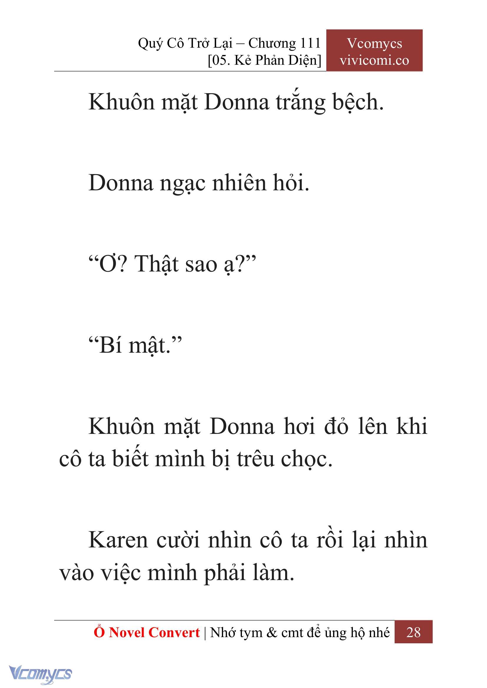 [Novel] Quý Cô Trở Lại Chap 111 - Trang 2