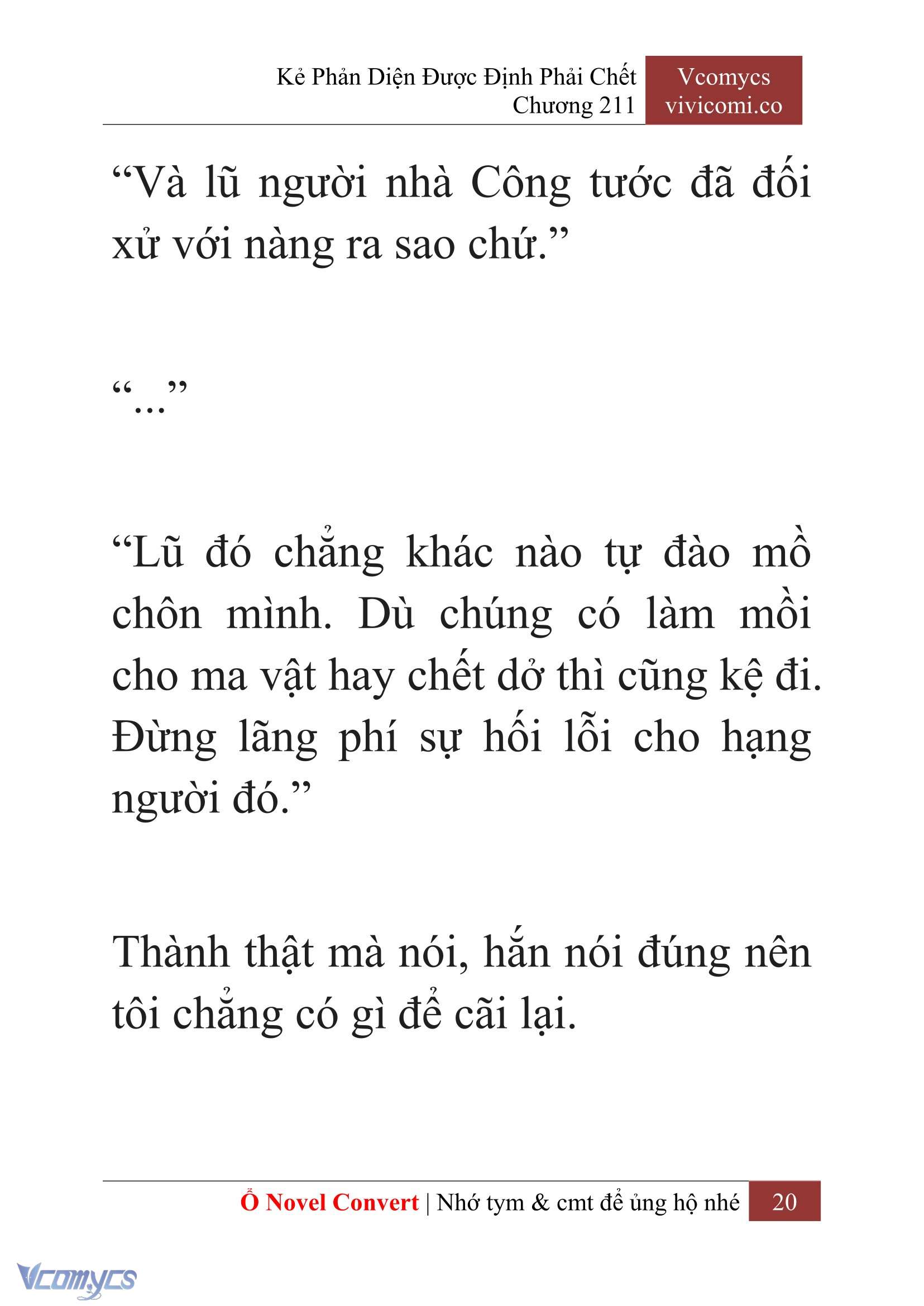 [Novel] Kẻ Phản Diện Được Định Phải Chết Chap 211 - Trang 2