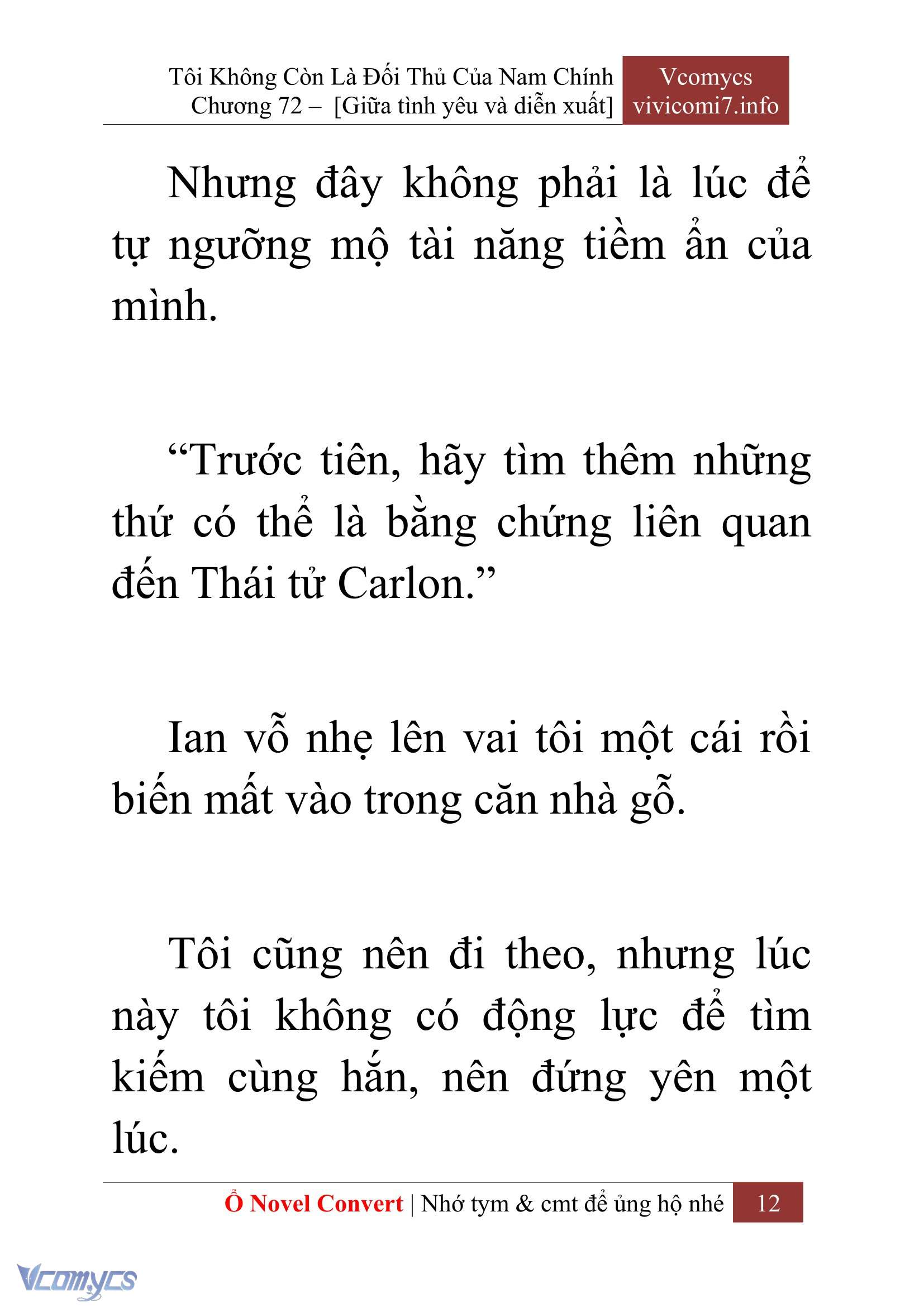[Novel] Tôi Không Còn Là Đối Thủ Của Nam Chính Chap 72 - Trang 2