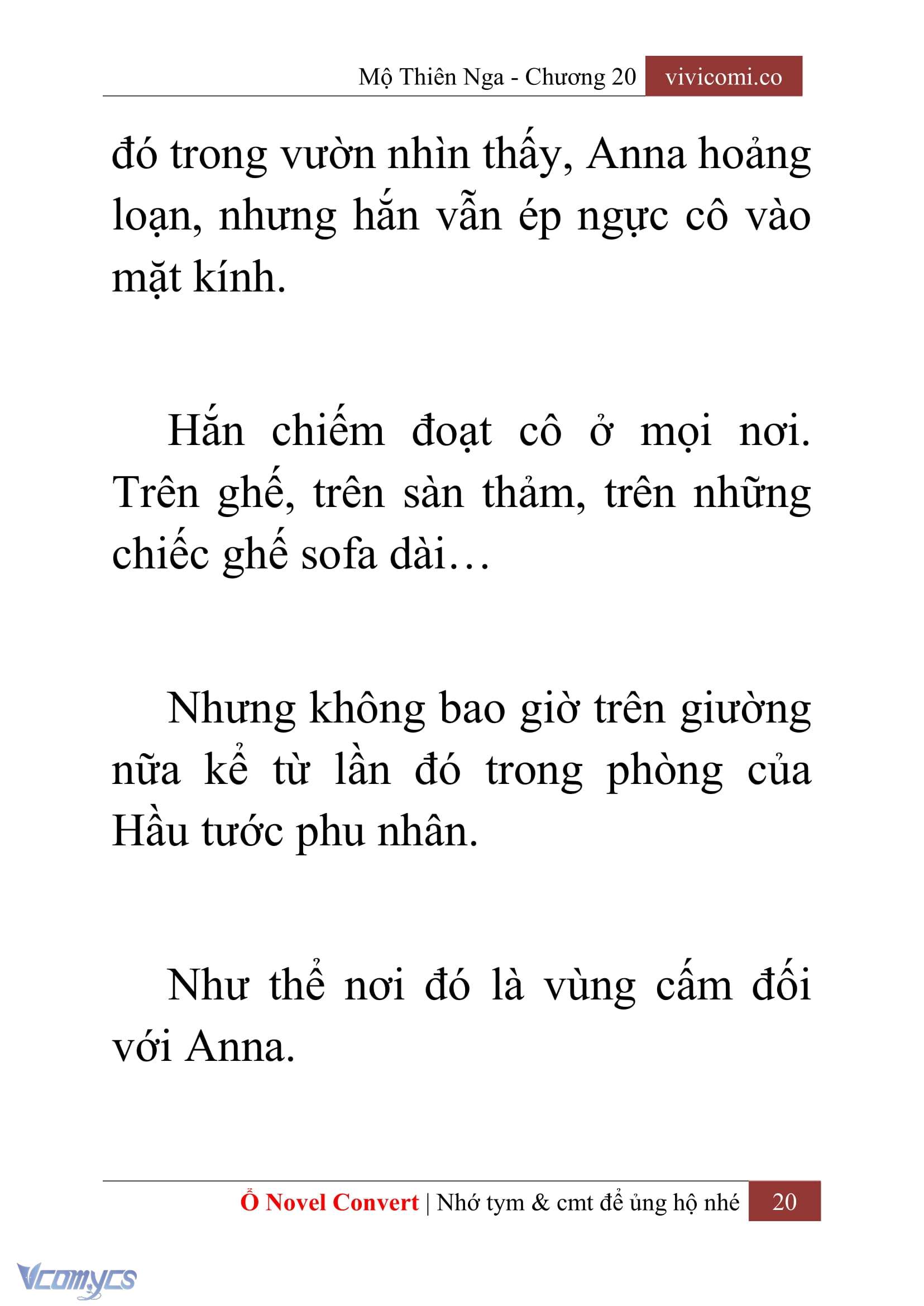 [Novel] Mộ Thiên Nga Chap 20 - Next 