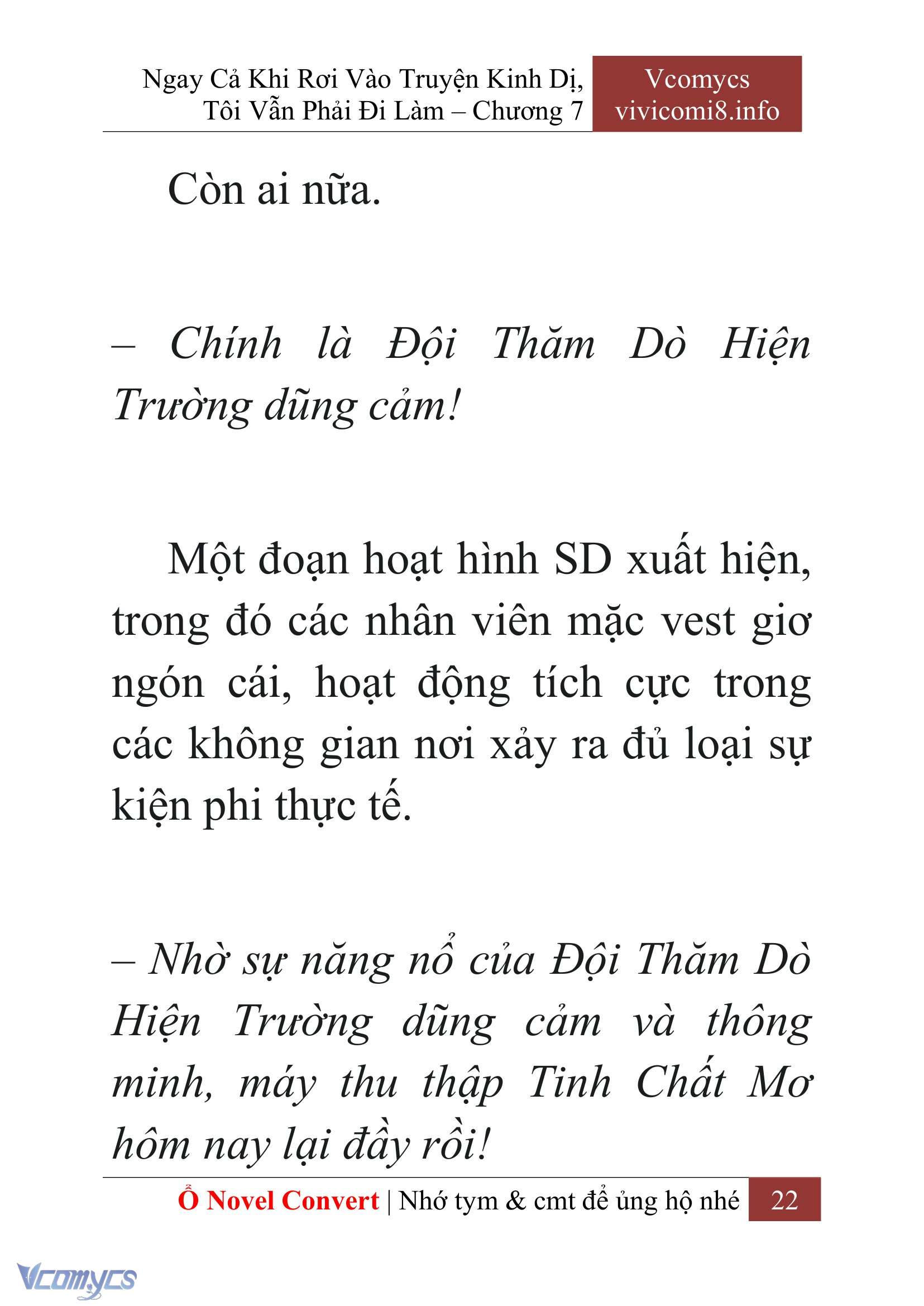 [Novel] Ngay Cả Khi Rơi Vào Truyện Kinh Dị, Tôi Vẫn Phải Đi Làm Chap 7 - Trang 2