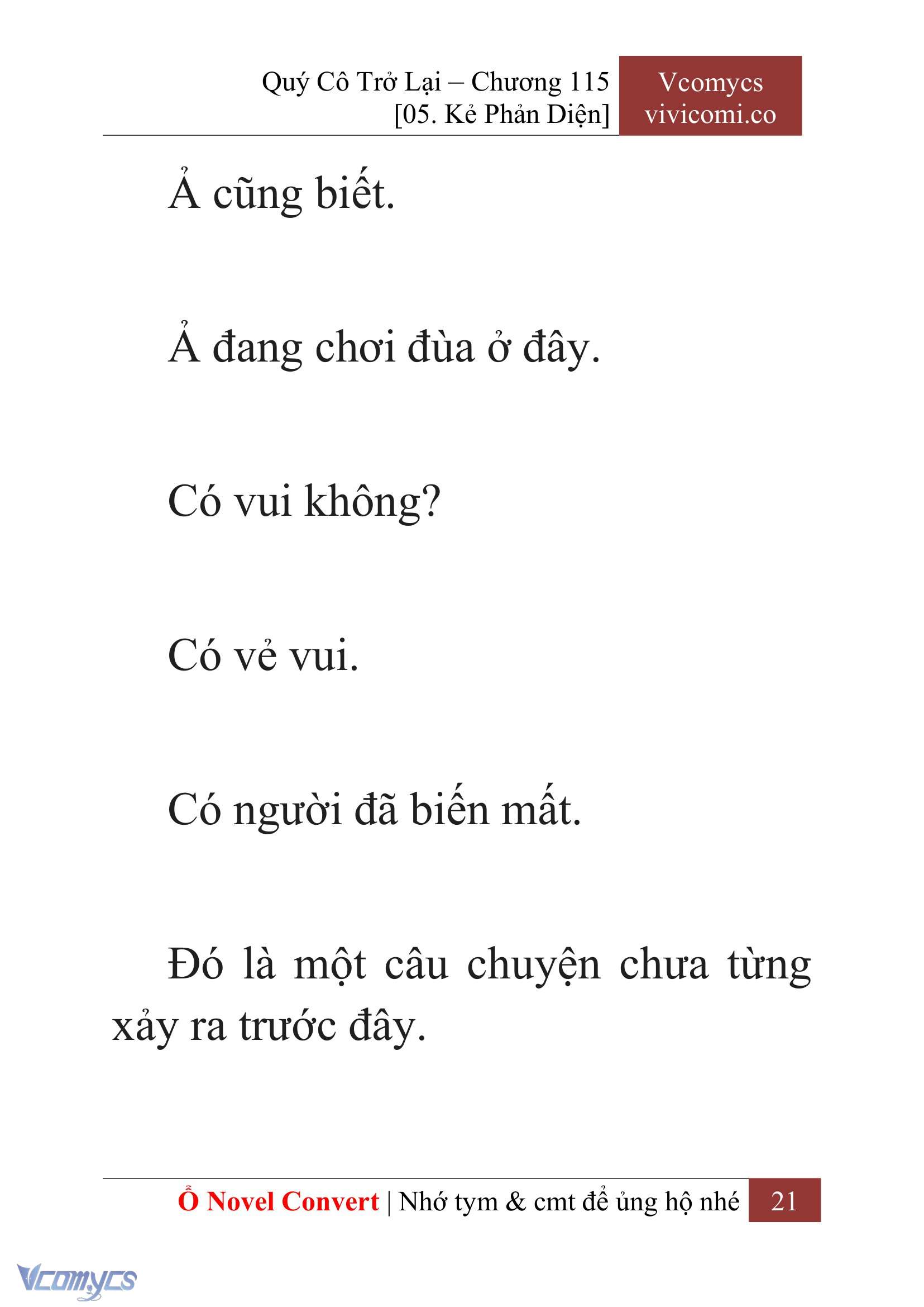 [Novel] Quý Cô Trở Lại Chap 115 - Trang 2