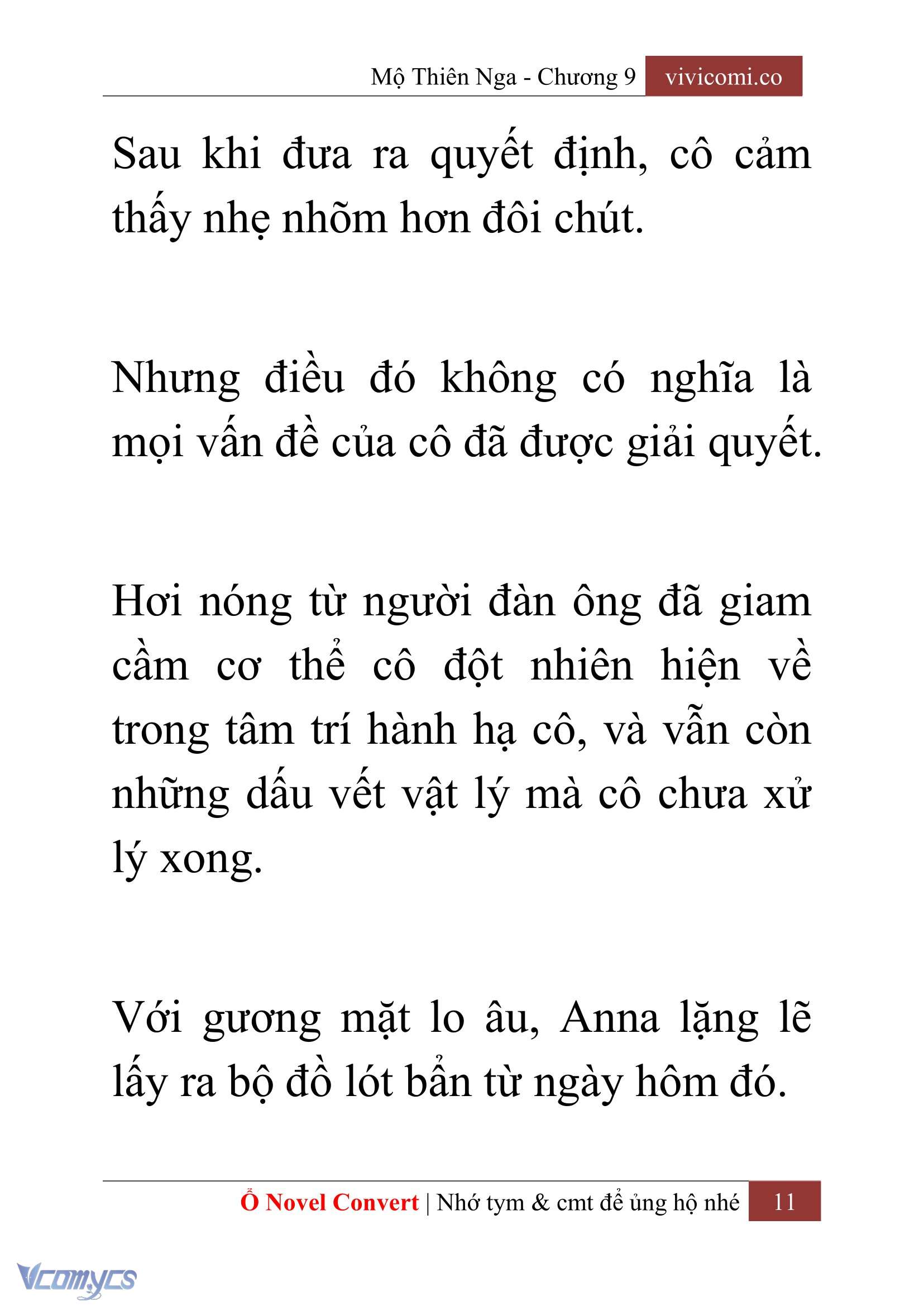 [Novel] Mộ Thiên Nga Chap 9 - Trang 2