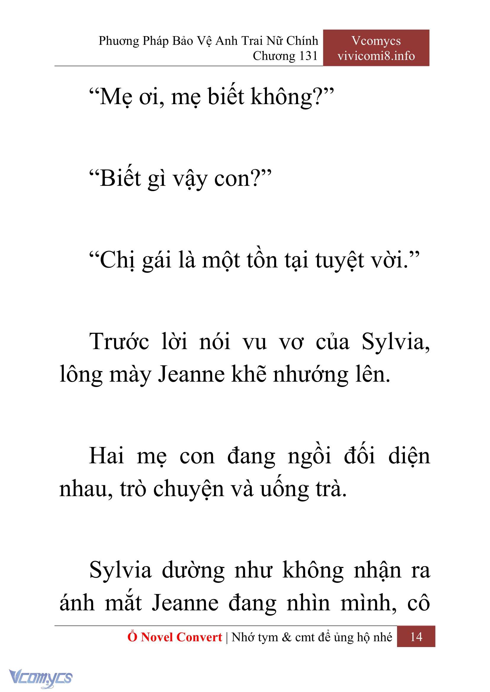 [Novel] Phương Pháp Bảo Vệ Anh Trai Nữ Chính Chap 131 - Trang 2