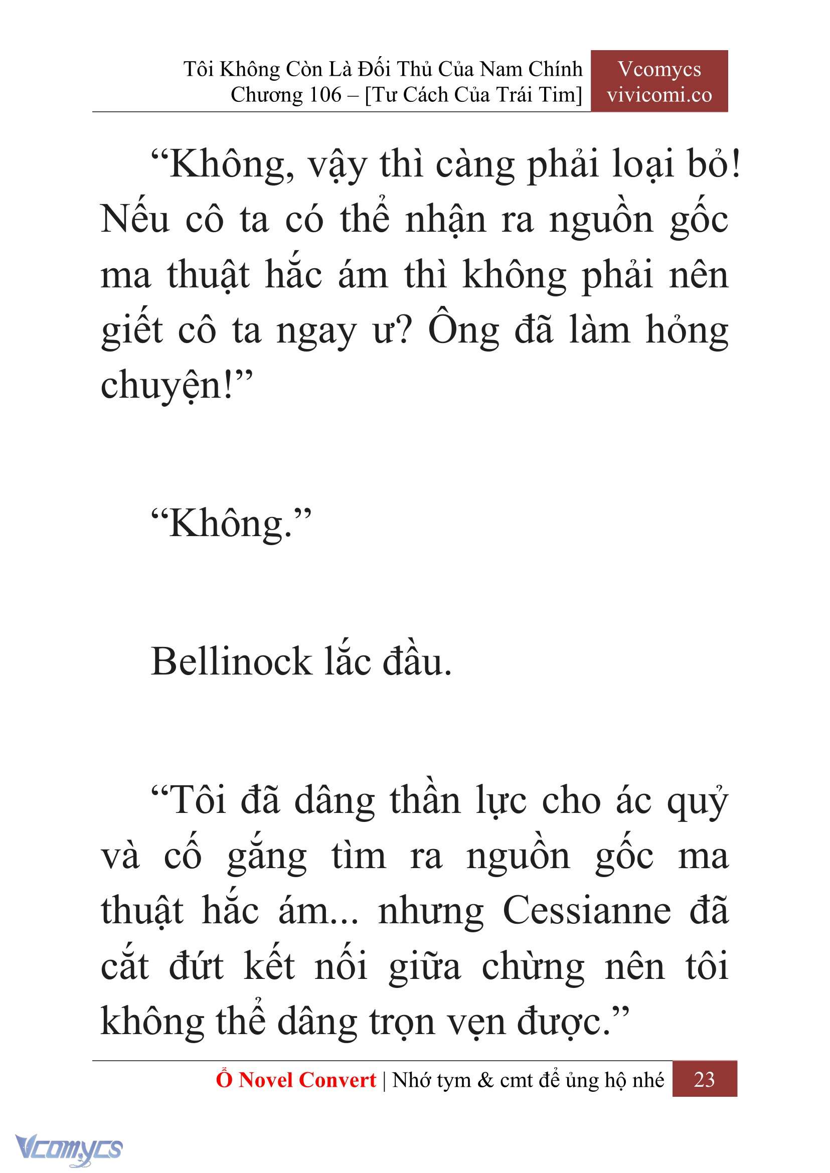 [Novel] Tôi Không Còn Là Đối Thủ Của Nam Chính Chap 106 - Trang 2